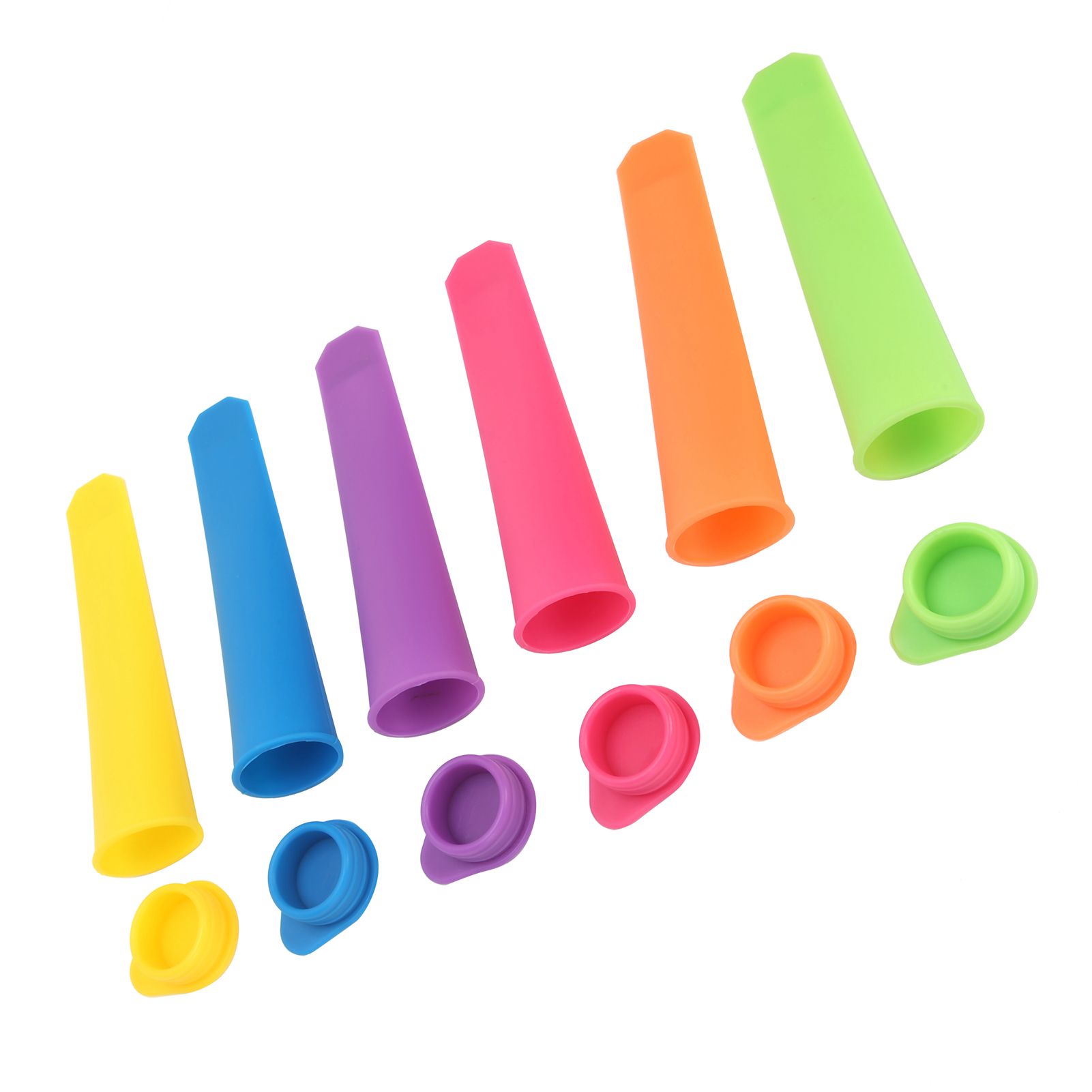 6Pcs Silicone Ice Cream Mold Reusable DIY Ice Bar Maker Mould with Lid for Kid view 4