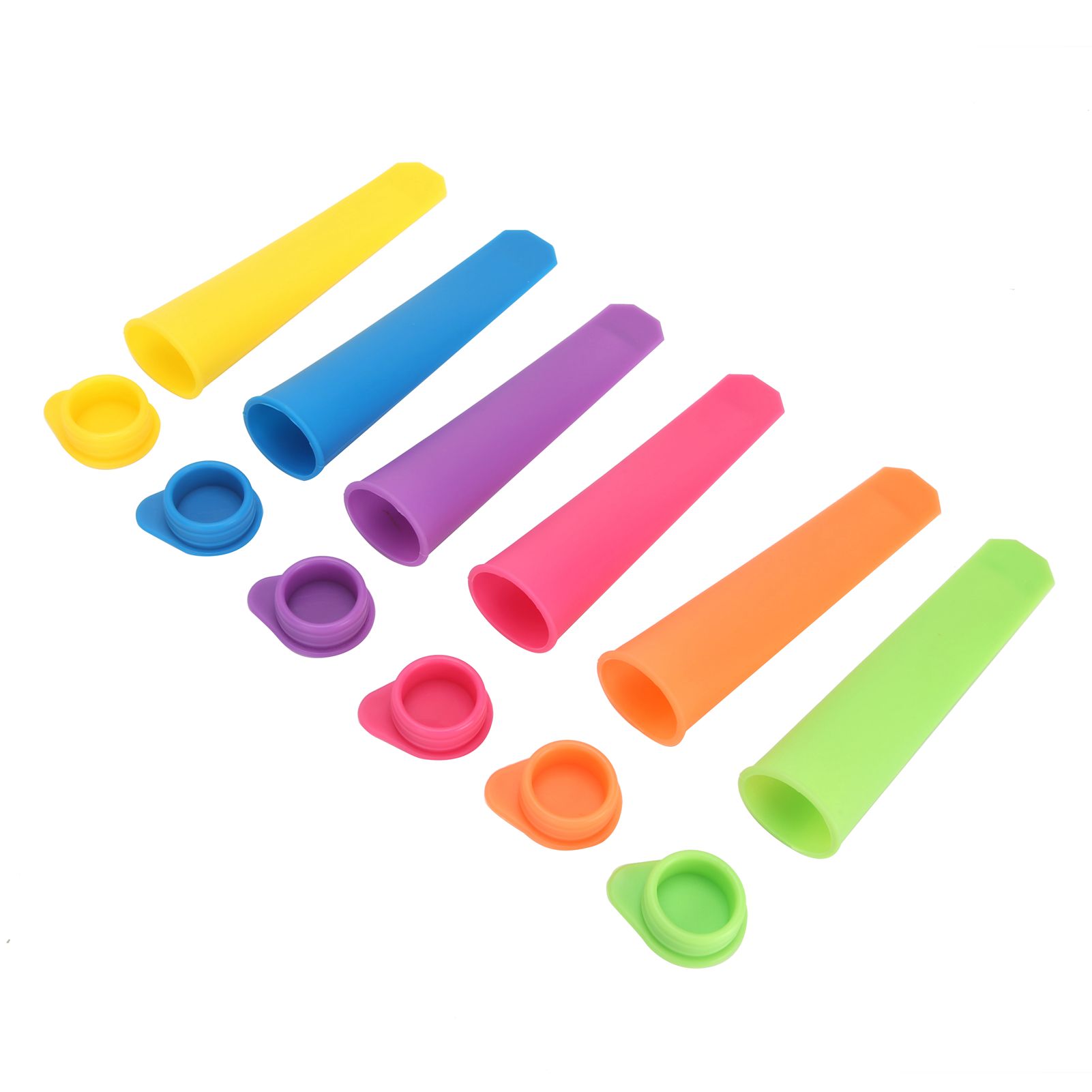 6Pcs Silicone Ice Cream Mold Reusable DIY Ice Bar Maker Mould with Lid for Kid view 5