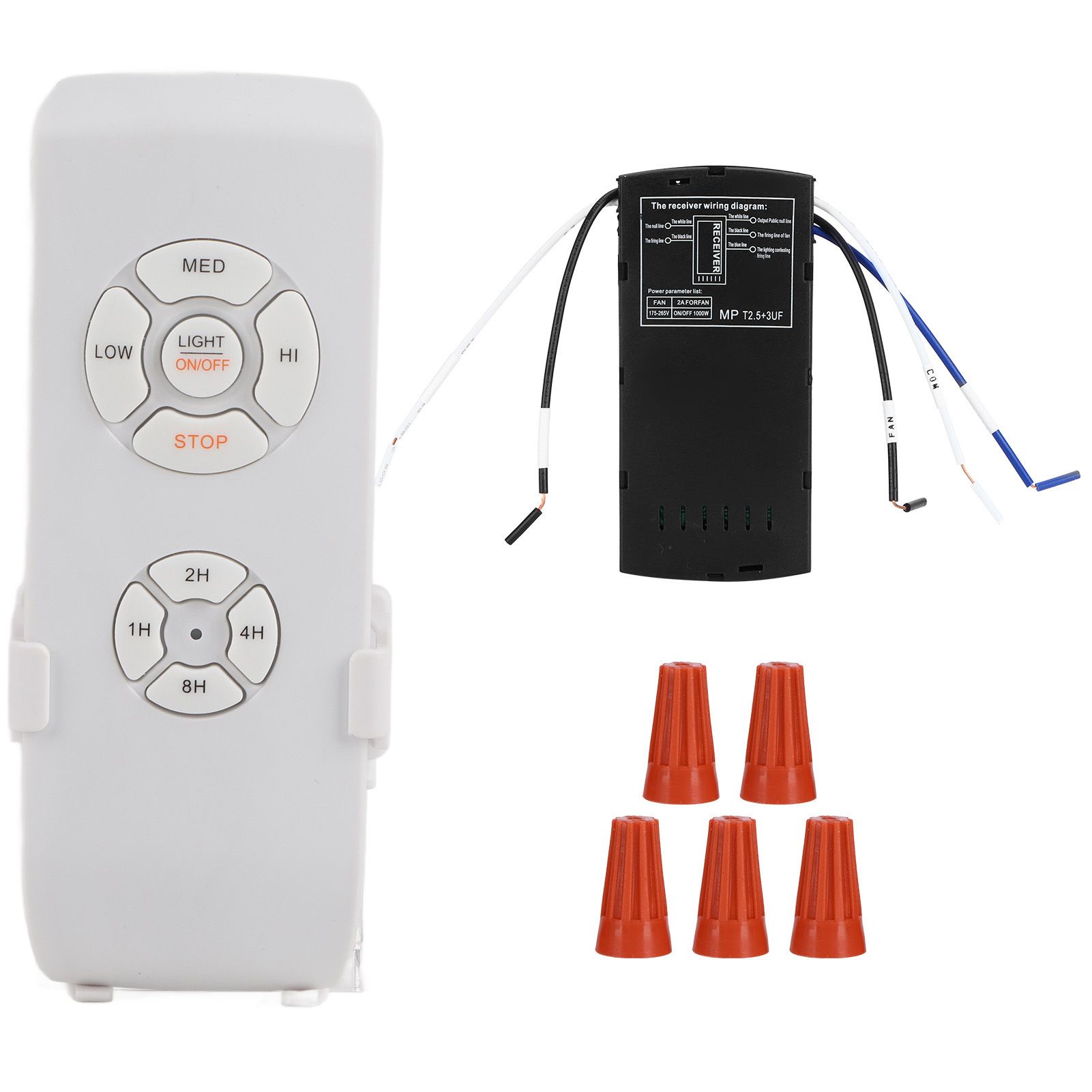 220V Wireless Ceiling Fan Lamp Remote Control Kit with Receiver Timing Switch view 2
