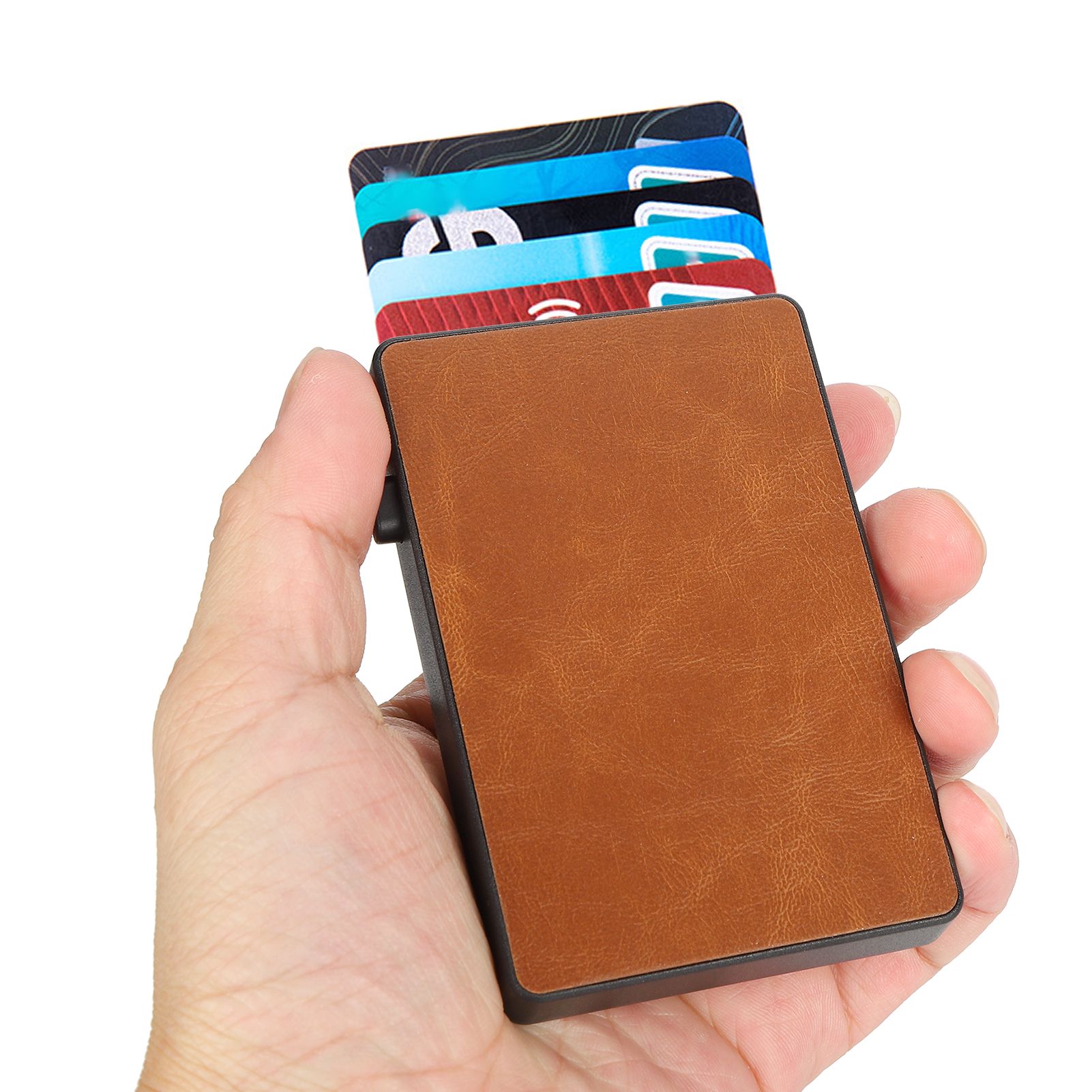 Anti Theft Business Card Holder Portable Anti Magnetic Credit Card ID Case for view 12