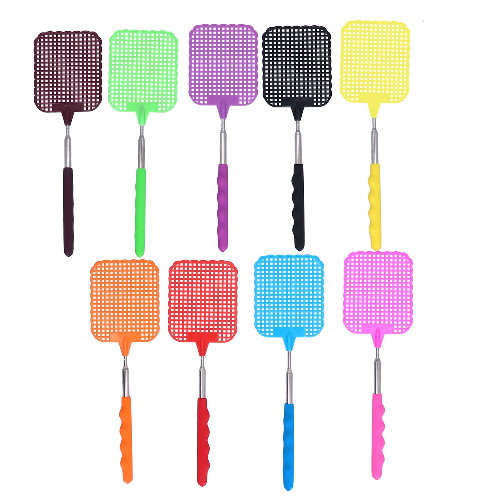 9PCS Mini Fly Swatter with Retractable Stainless Steel Rod for Home Dormitory view 2