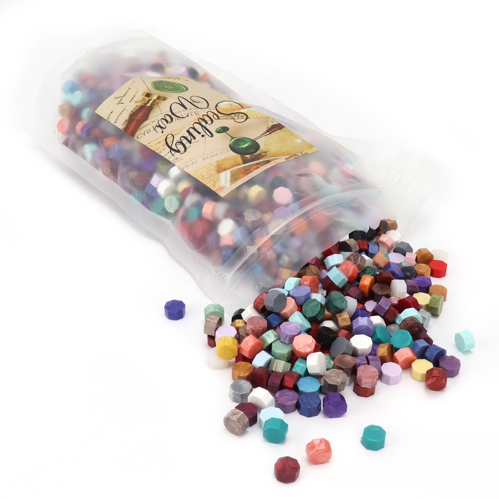 1450Pcs Seal Stamp Wax Colorful Octagonal Sealing Wax Beads for Envelopes view 3