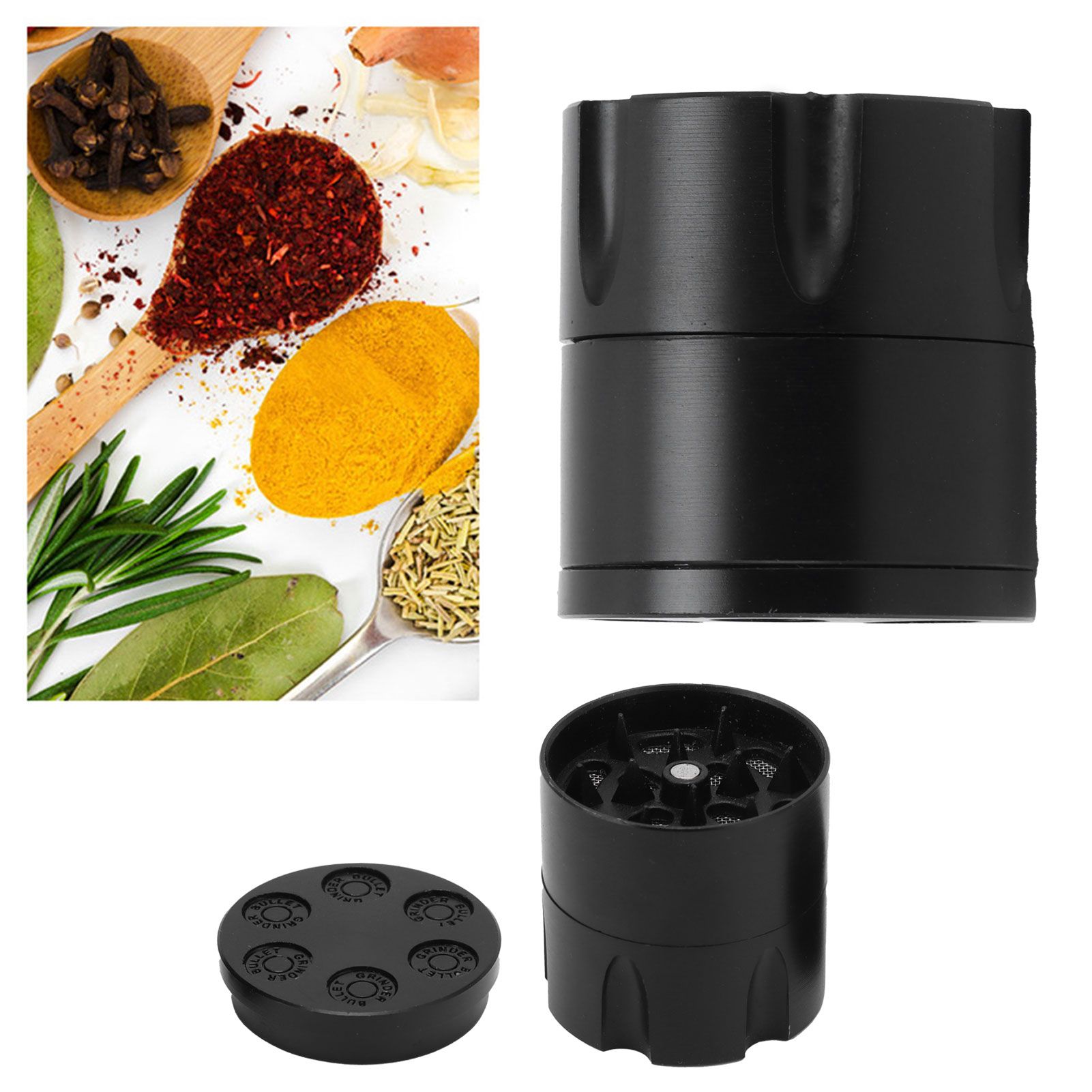 Mini Innovative Shape Smoke Grinder Compact Lightweight Herbal Crusher view 12