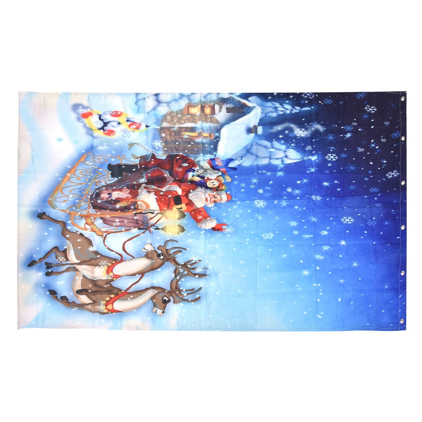 Partition Curtain Free Punching Christmas Pattern Bath Bathroom Shower Curtain view 7
