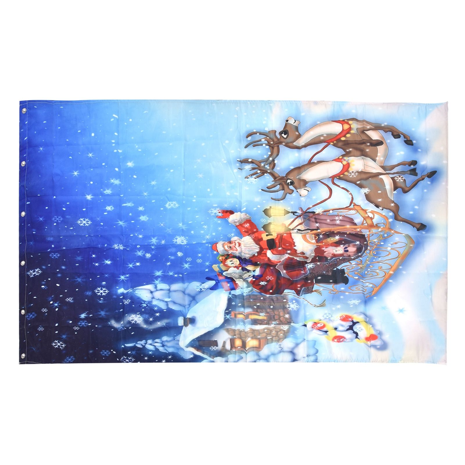 Partition Curtain Free Punching Christmas Pattern Bath Bathroom Shower Curtain view 8