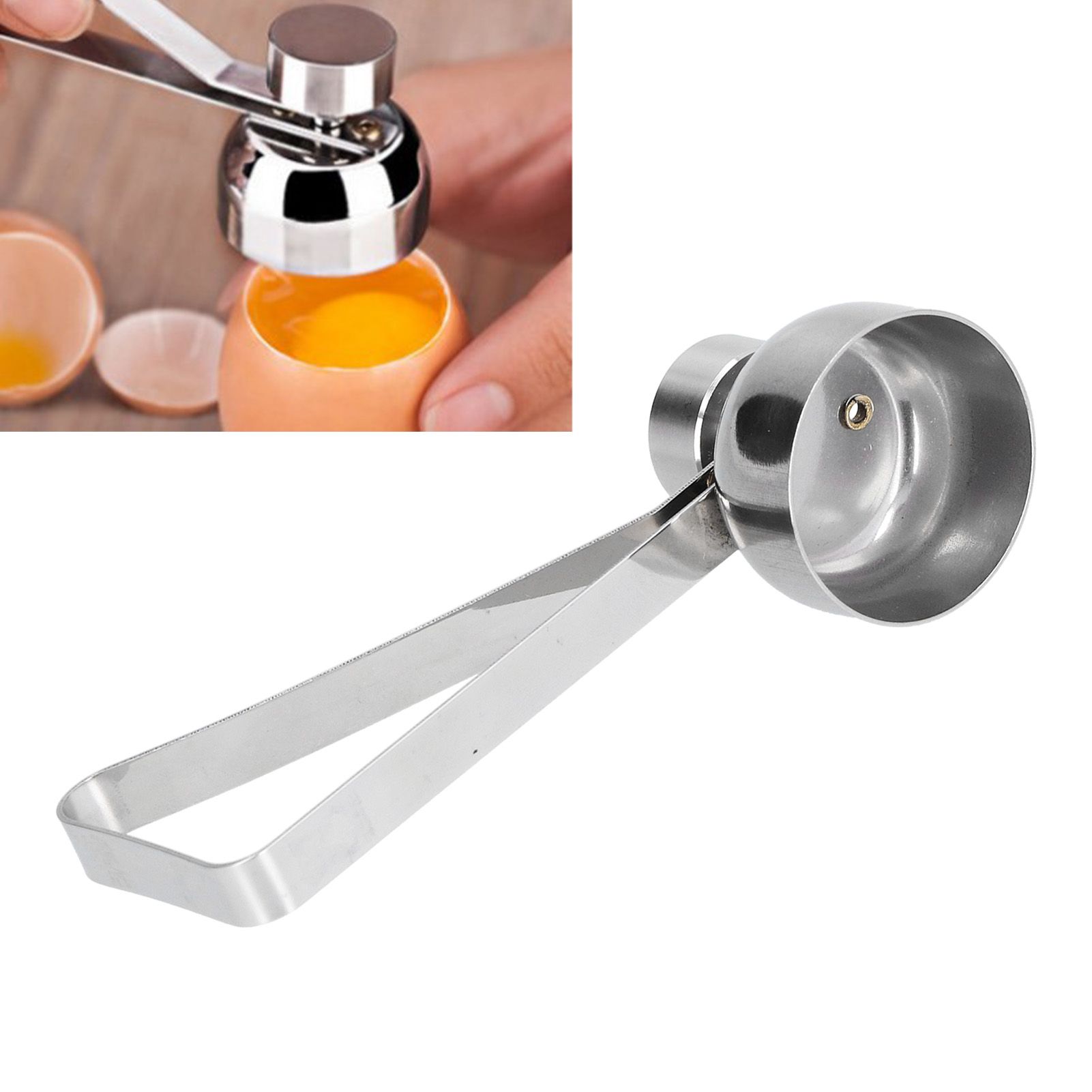 Egg Topper Cutter Eggshell Cutter Stainless Steel Egg Cracker Opener Remover view 11