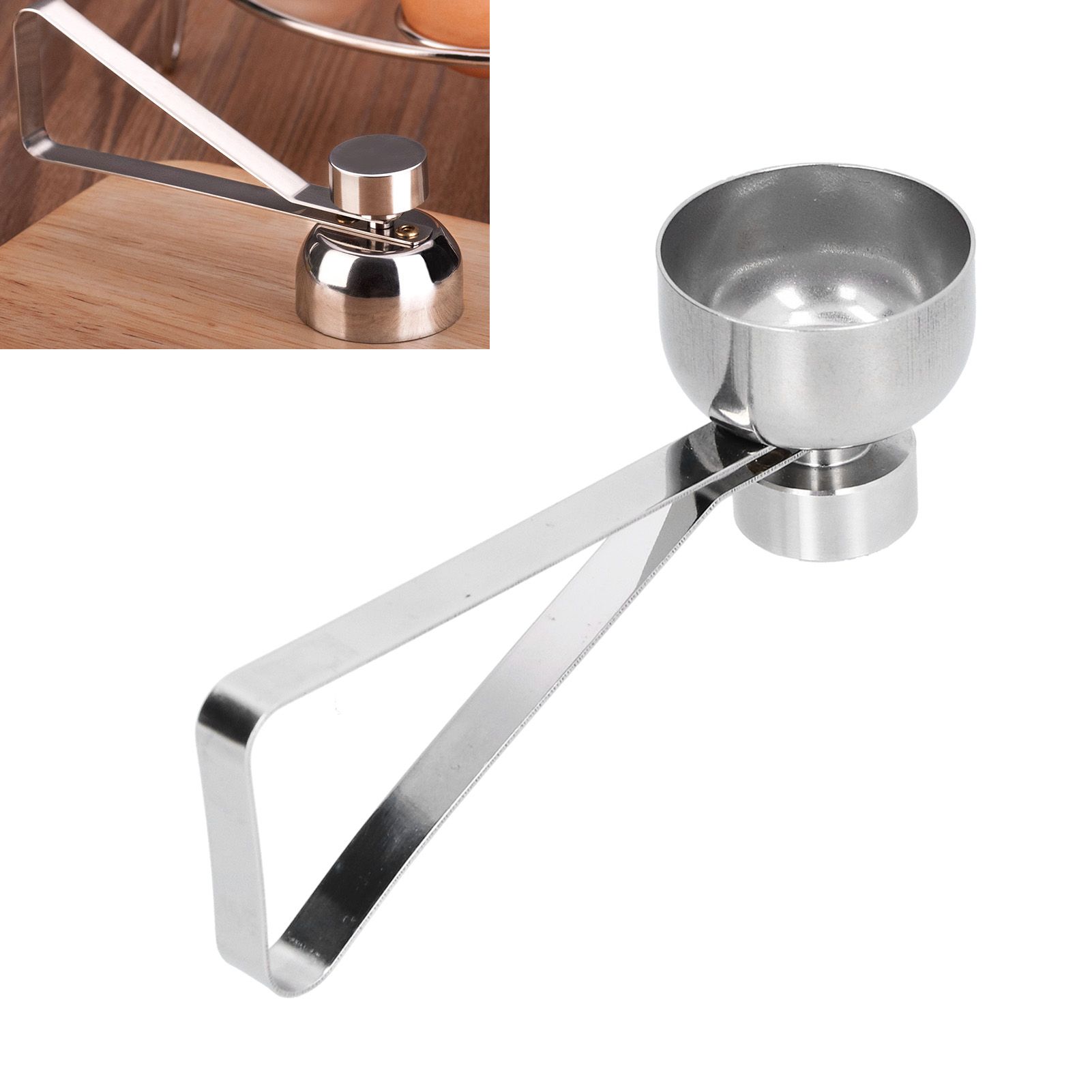 Egg Topper Cutter Eggshell Cutter Stainless Steel Egg Cracker Opener Remover view 12