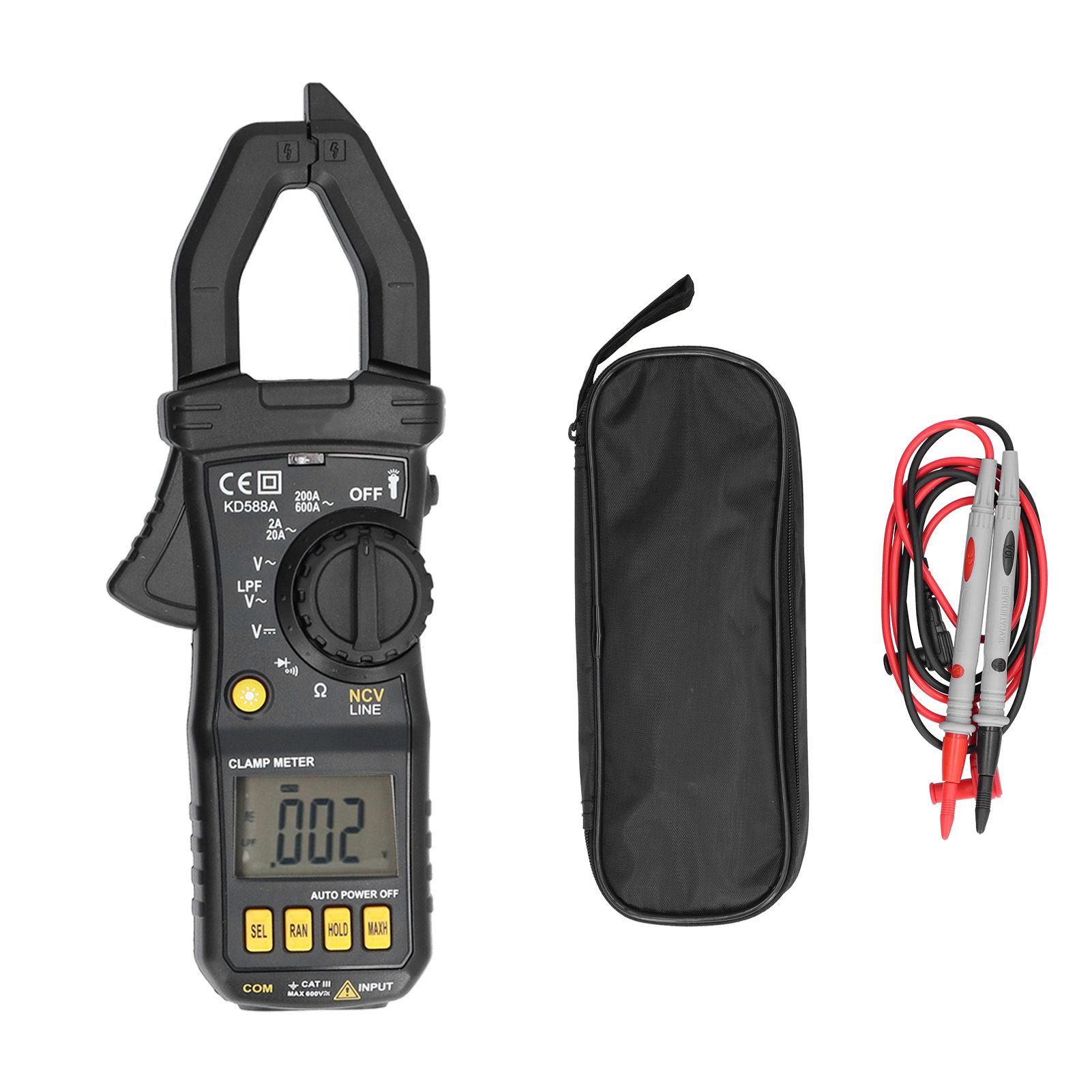 Multi Function Clamp Meter Portable Compact Data Reading Lock Non Contact Type view 2