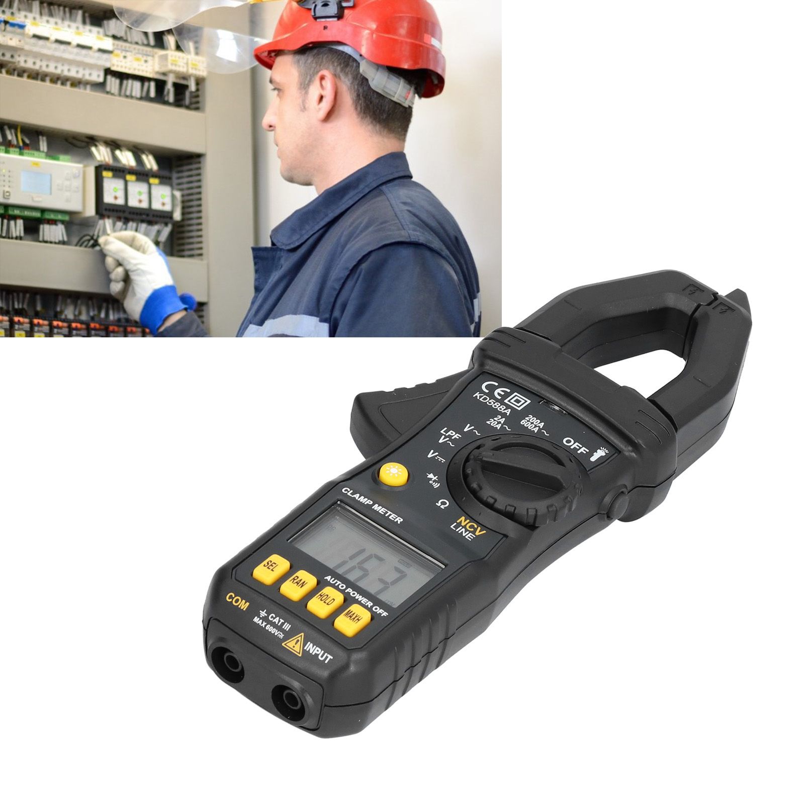 Multi Function Clamp Meter Portable Compact Data Reading Lock Non Contact Type view 12