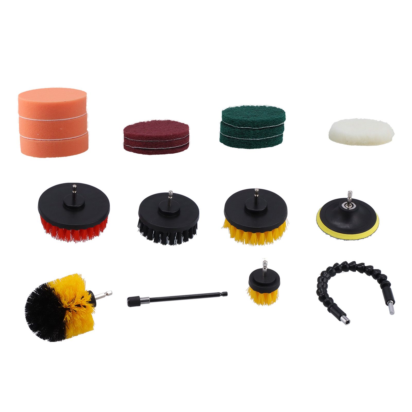19PCS Drill Brushes Set Electric Scrubber Cleaning Kit Polishing Pad Set view 8