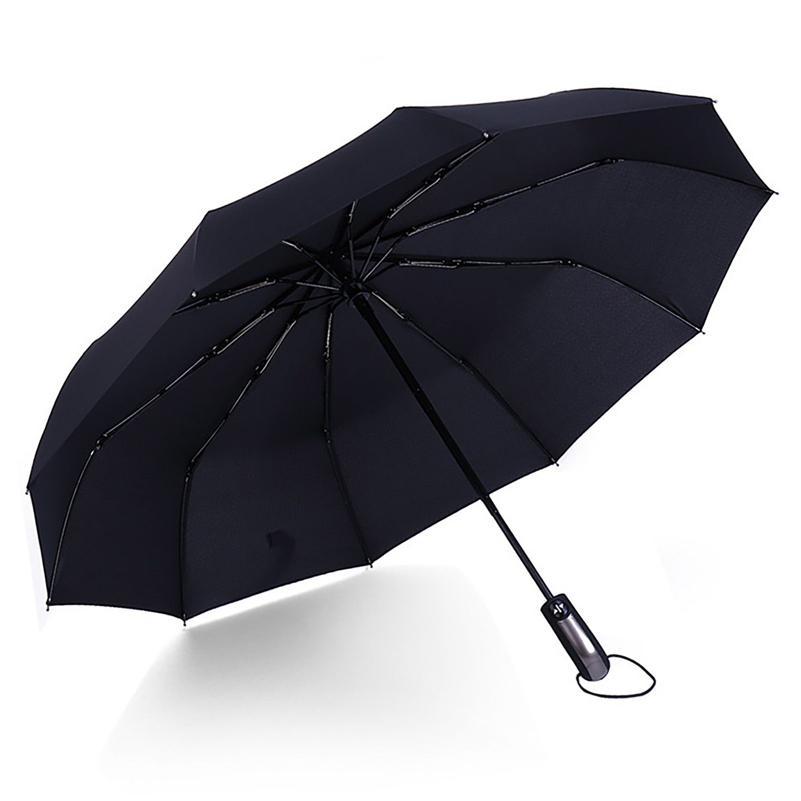 Automatic Umbrella 10 Ribs 1 Button Open Windproof Foldable Umbrella with Anti view 4