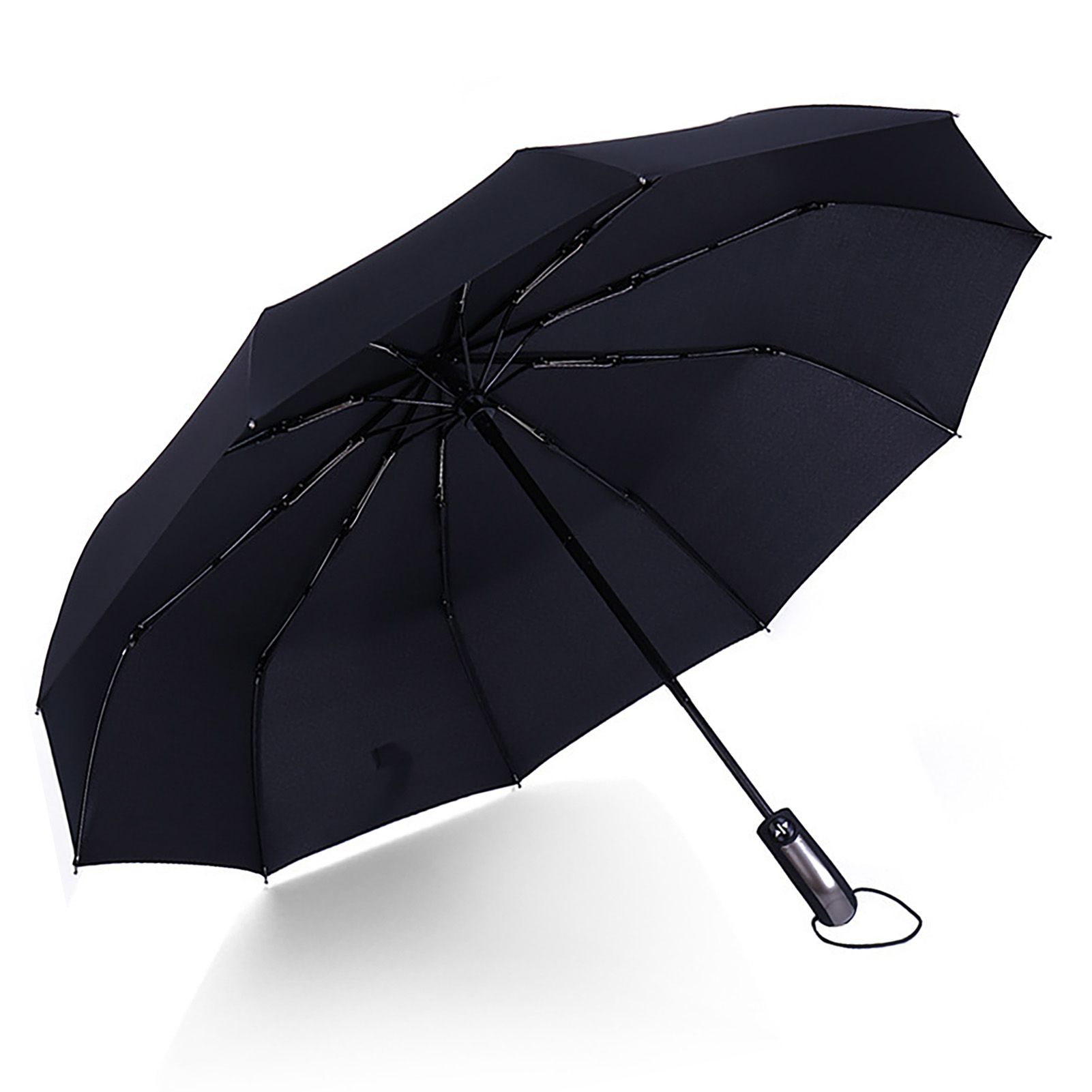 Automatic Umbrella 10 Ribs 1 Button Open Windproof Foldable Umbrella with Anti view 6