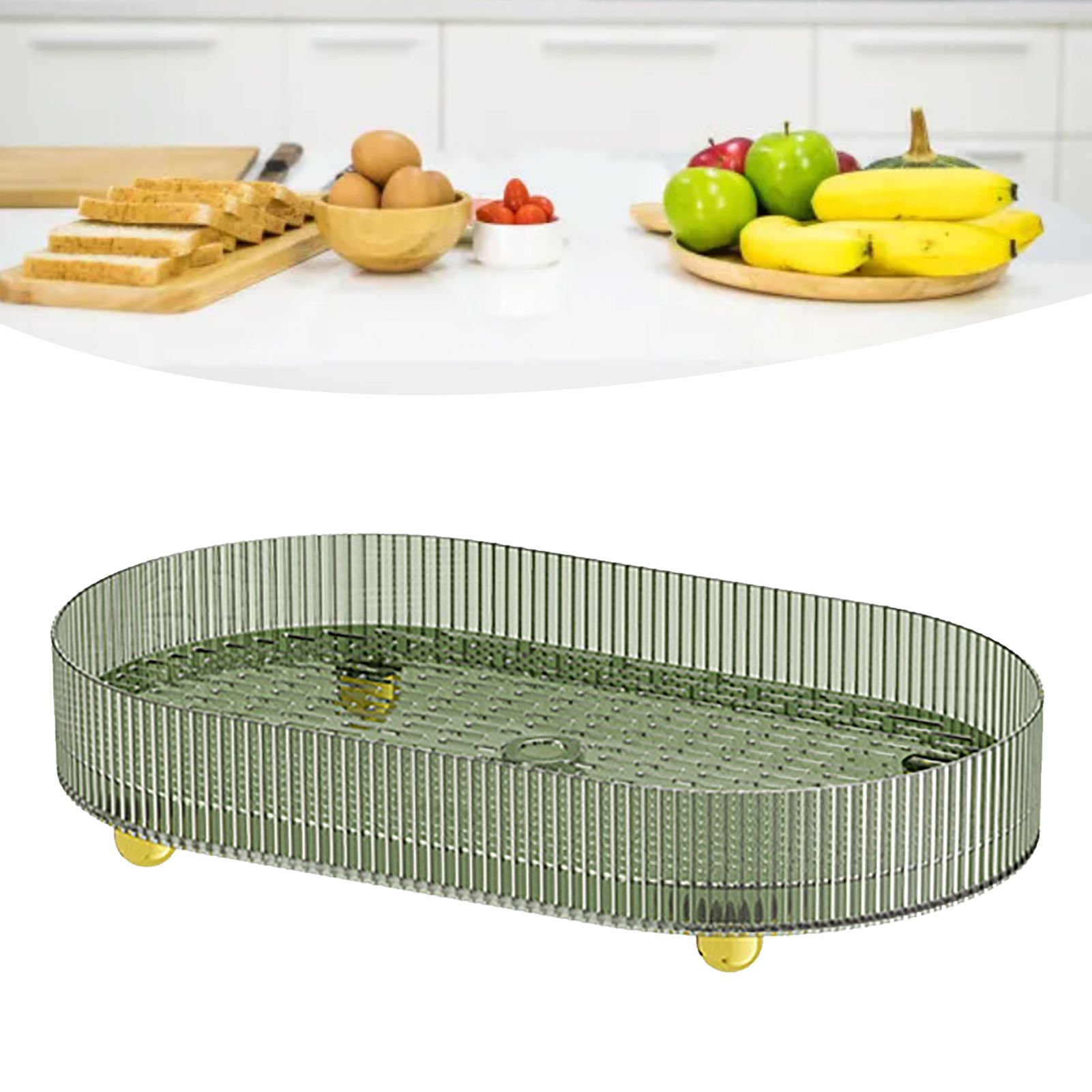 Double Layer Drain Board Multi Functional Drying Rack Anti Slip Foot view 9