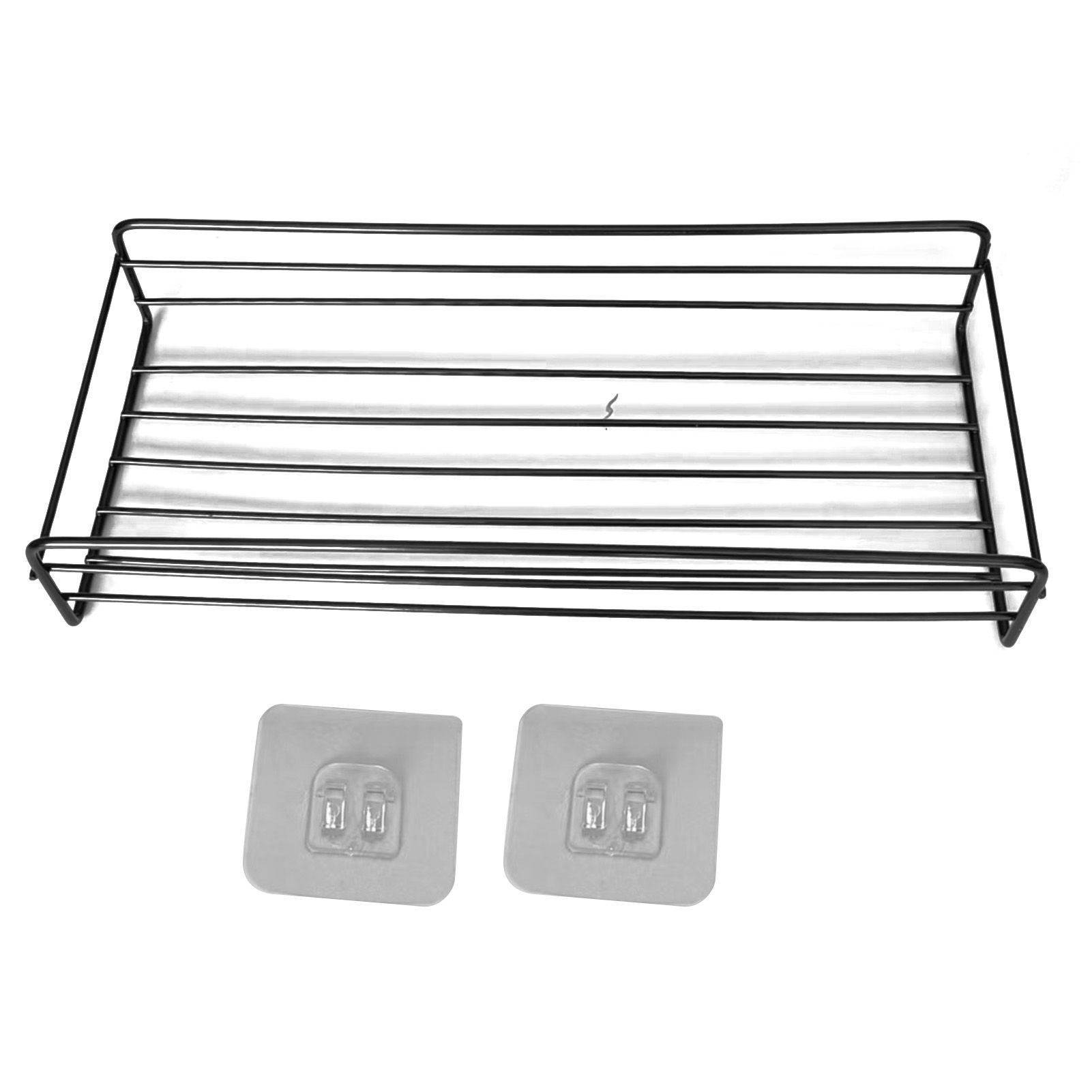 Bathroom Strorage Shelves Space Saving Punch Free Wall Mounted Multifunctional view 2