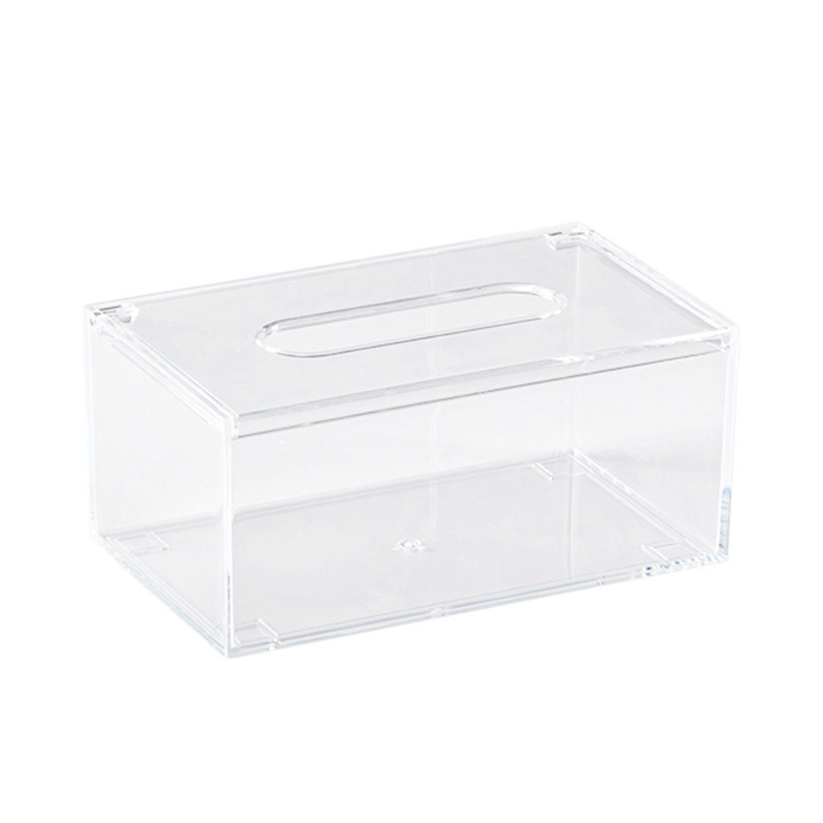 Tissue Box Cover Transparent Rectangular Acrylic Napkin Box Holder for Living view 6