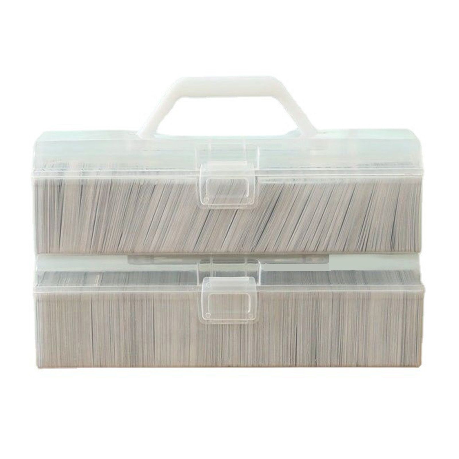 Game Card Organizer Plastic Handheld Flip Lid Large Capacity Transparent view 2