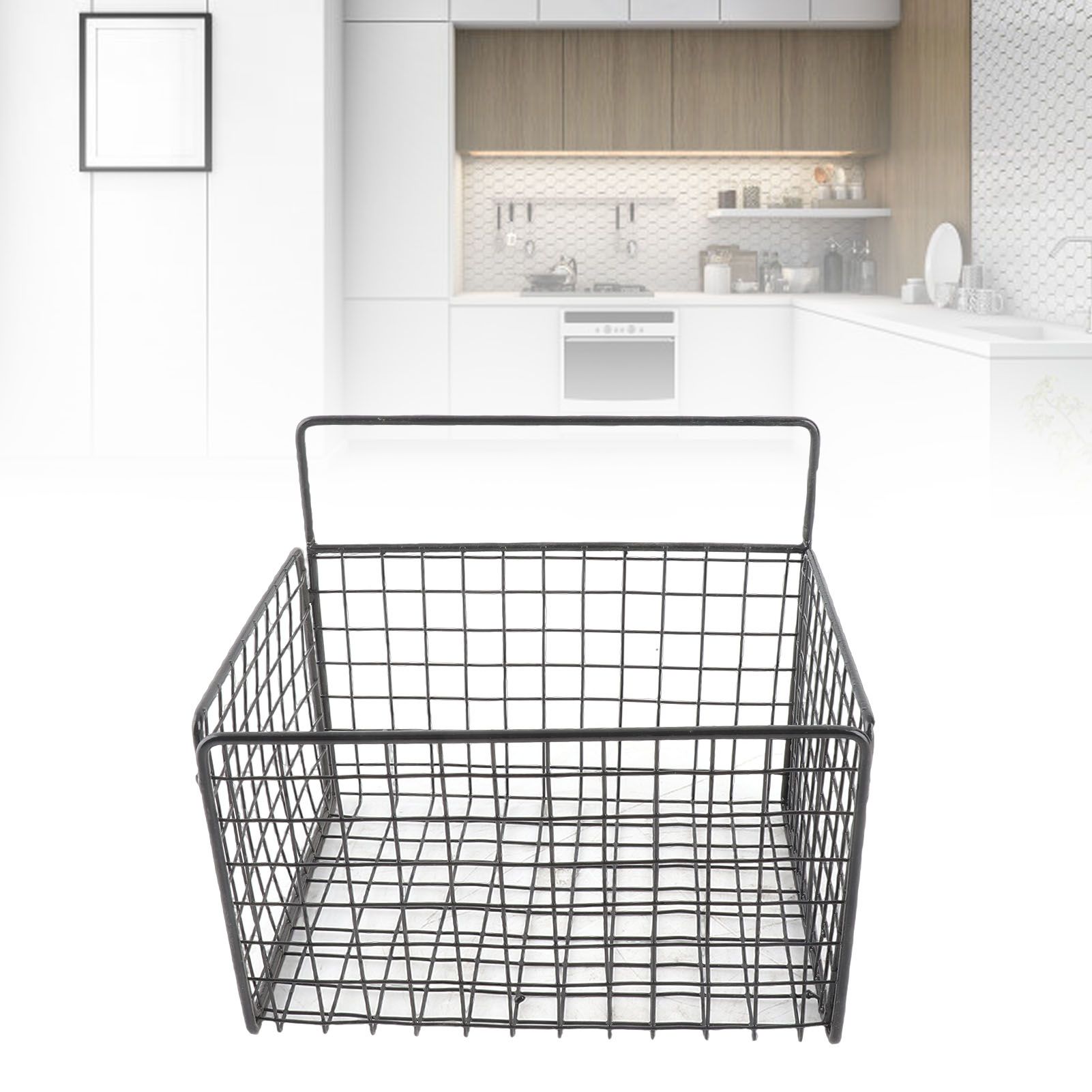 Kitchen Wall Basket Single Metal Large Capacity Space Saving Wall Mounted view 8