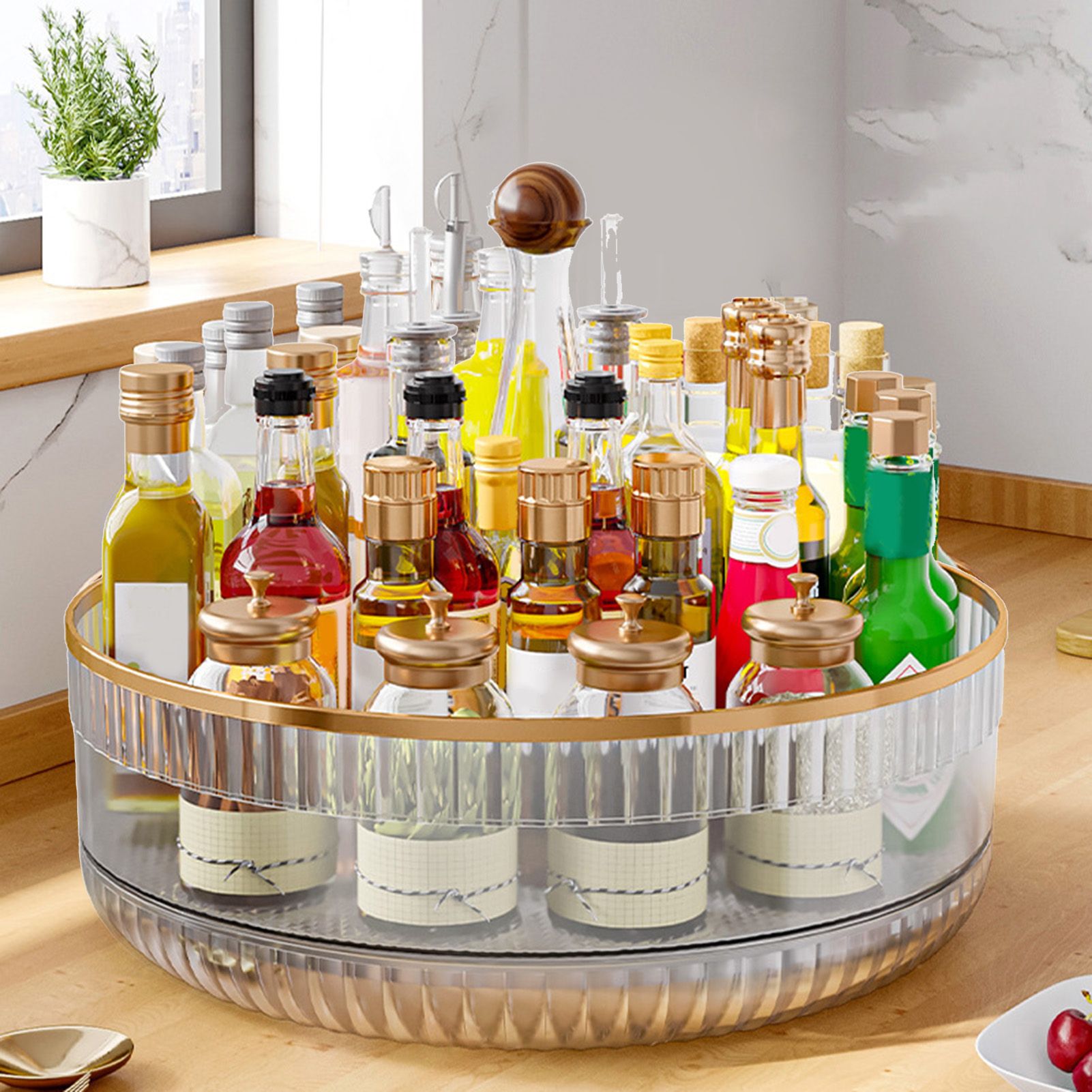 Rotating Spice Organizer Multifunctional Strong Load Bearing Large Capacity view 5