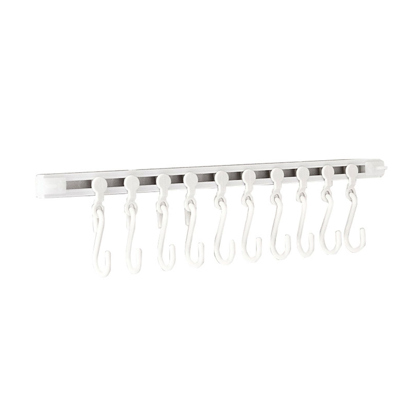Kitchen Rail and Removable Hook Plastic Adhesive Kitchen Utility Hanger for view 2