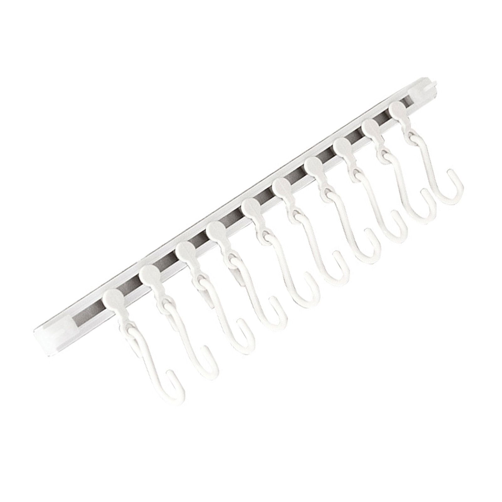 Kitchen Rail and Removable Hook Plastic Adhesive Kitchen Utility Hanger for view 3