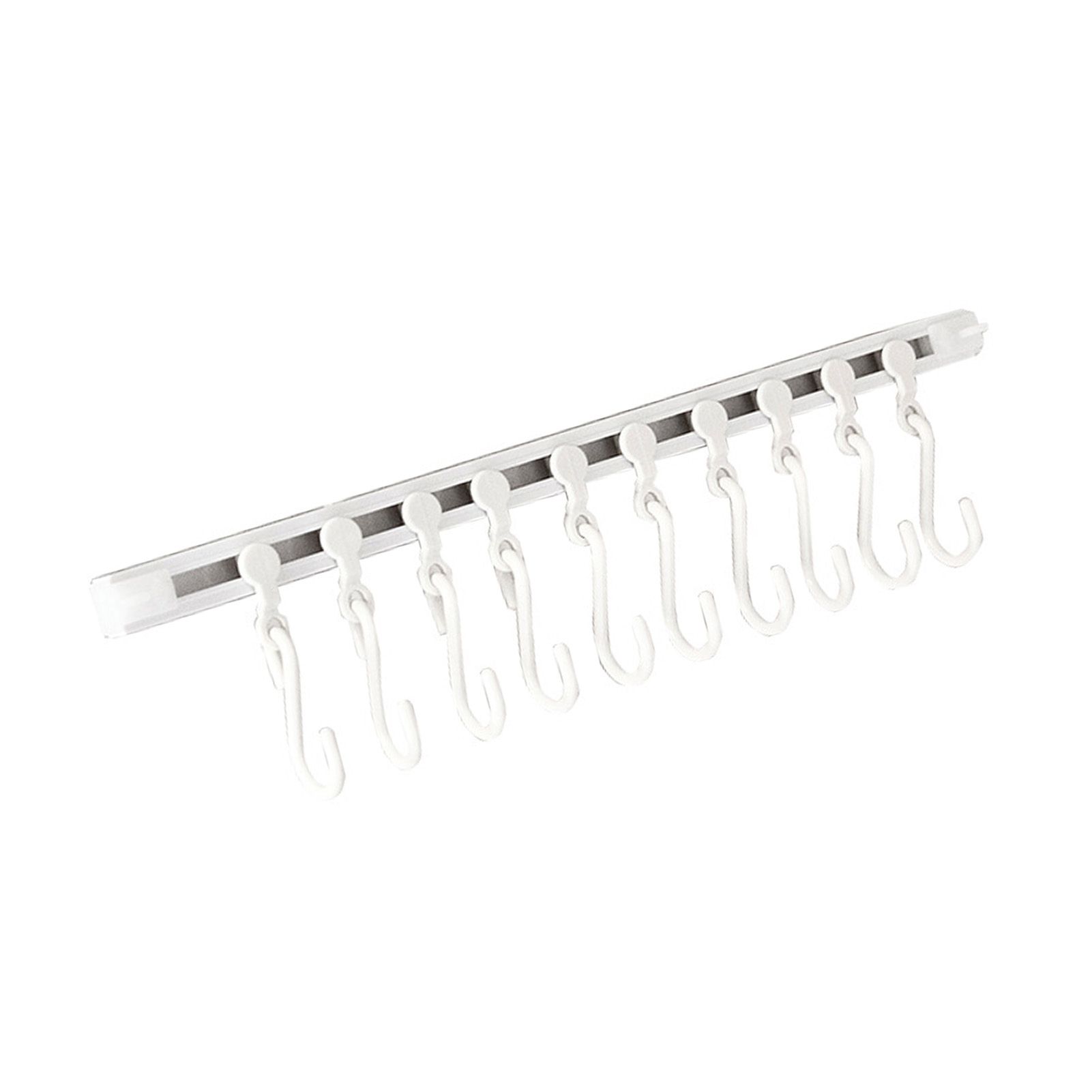 Kitchen Rail and Removable Hook Plastic Adhesive Kitchen Utility Hanger for view 4