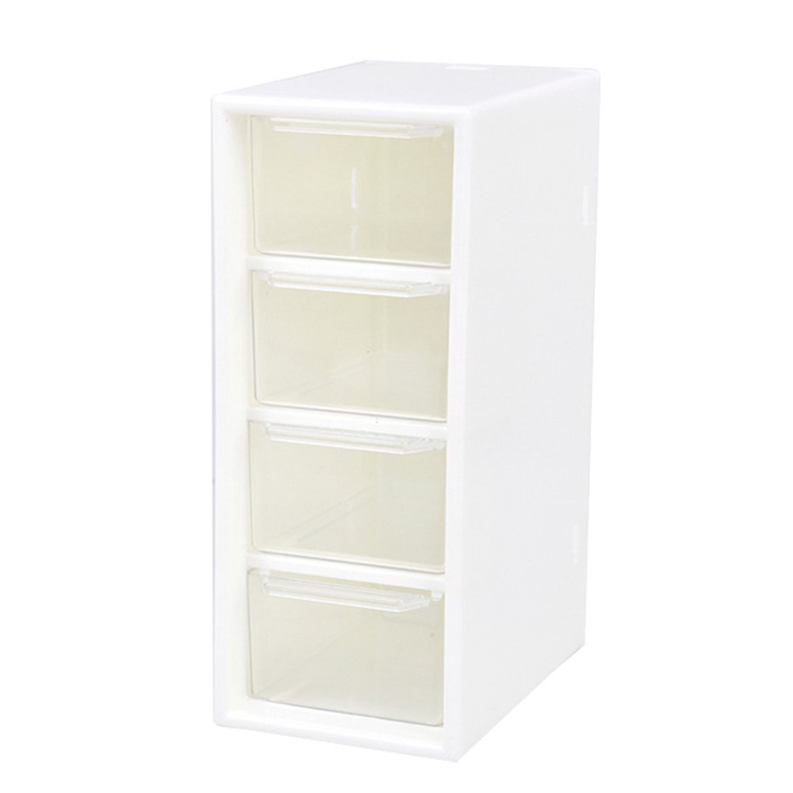 Desktop 4 Drawer Storage Organizer Small Stackable Clear Plastic Storage view 2