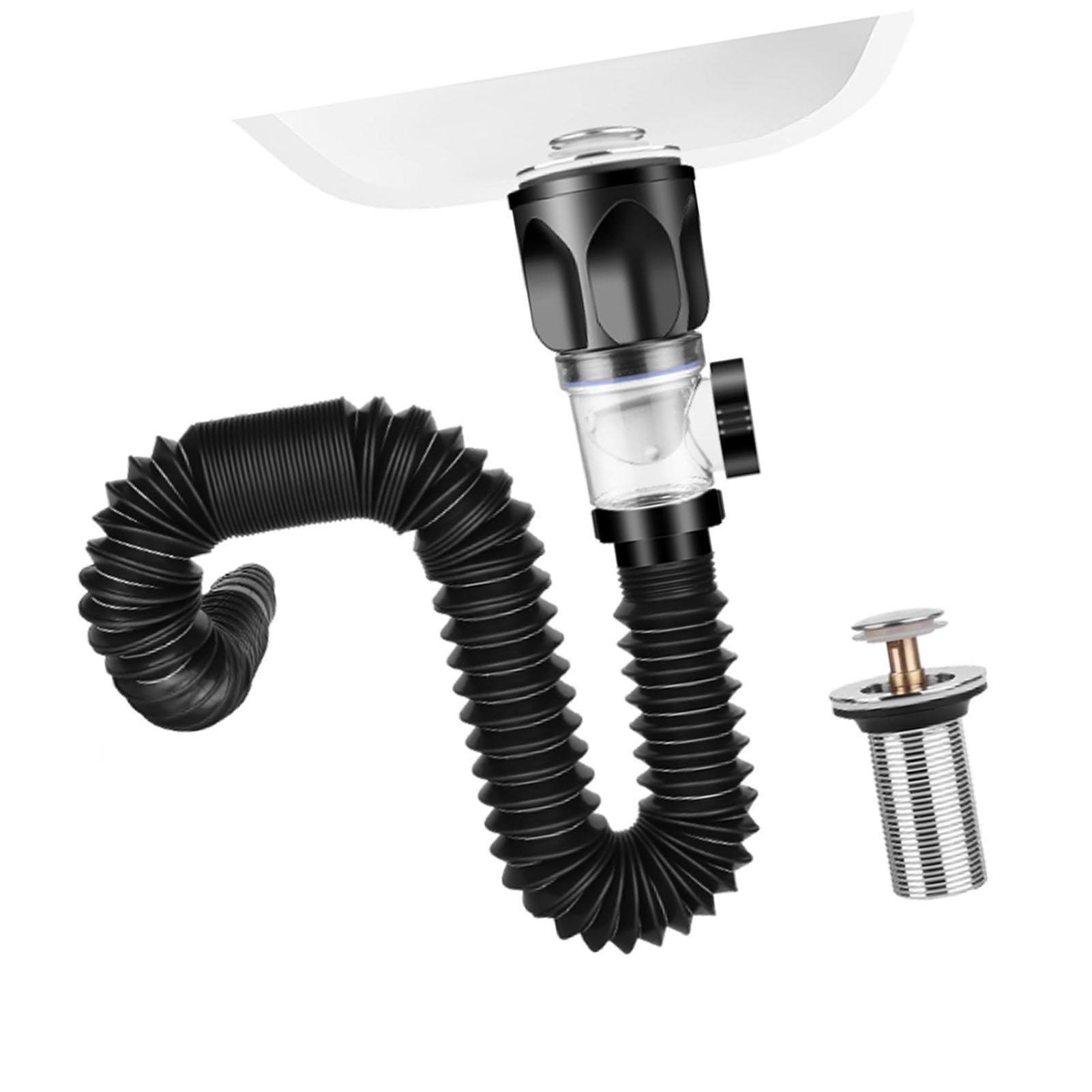 Sink Drain Pipe Expandable Flexible Odorless Leakage Proof Universal Basin view 5