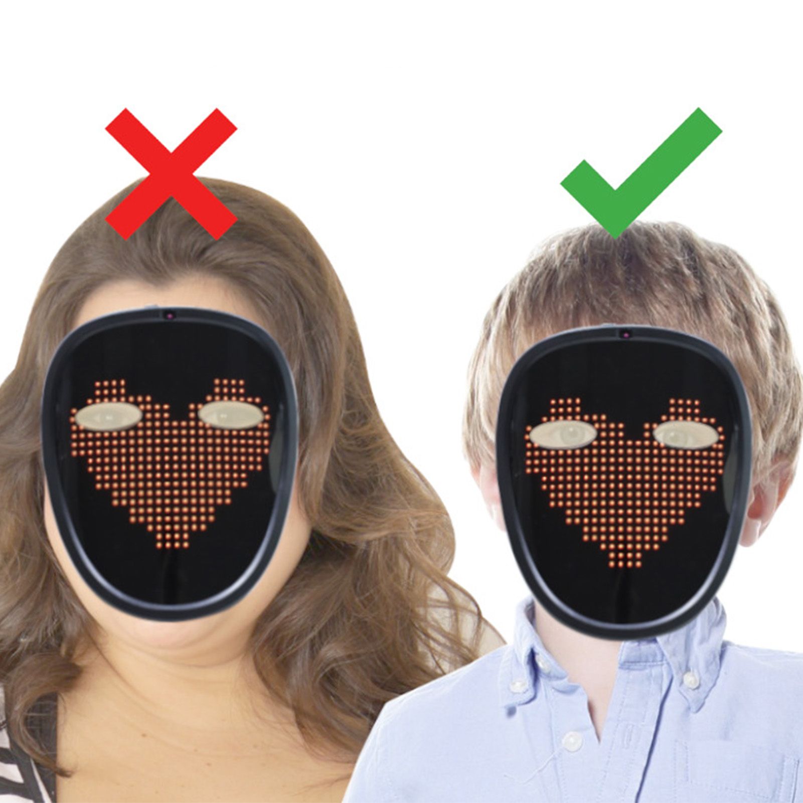 Kids LED Face Cover Face Transforming Cover Gesture Control Face Glowing Cover view 4