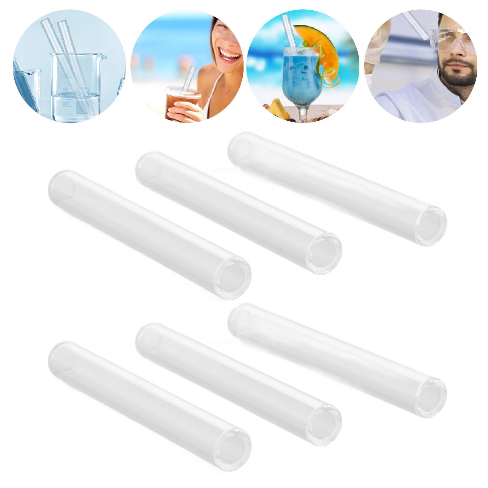 6pcs Clear Borosilicate Glass Tube 8mm ID 12mm OD 2mm Thick Glass Blowing view 12