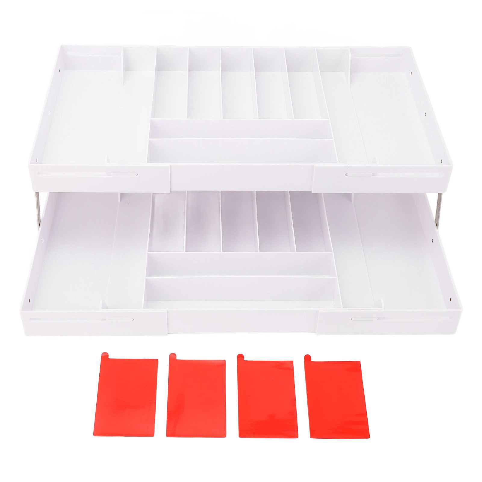 Drawer Foldable Organizer Tray Multifunctional Space Saving Multi Level view 3