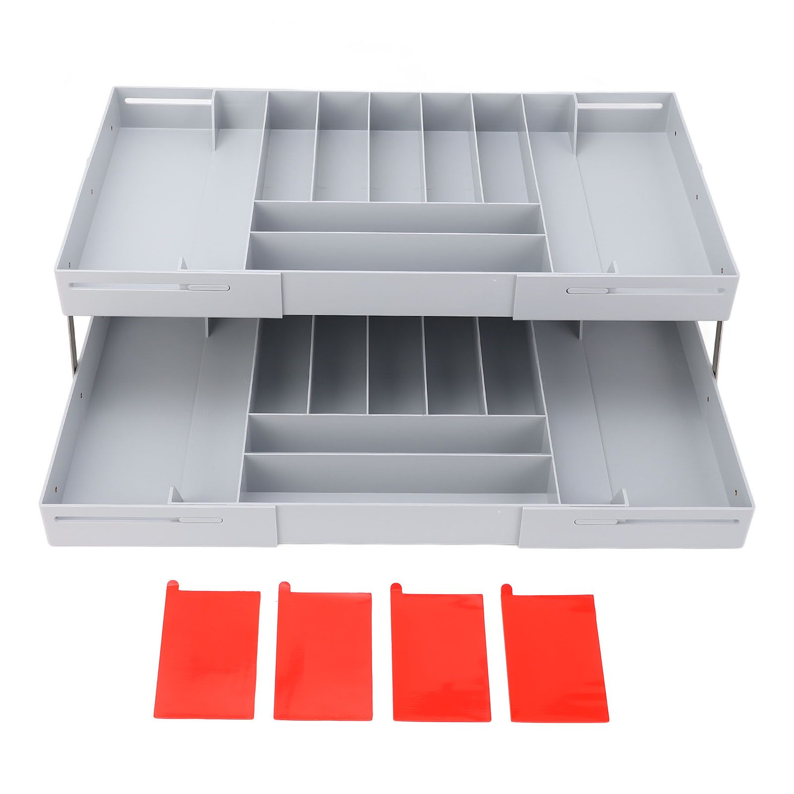 Drawer Foldable Organizer Tray Multifunctional Space Saving Multi Level view 3