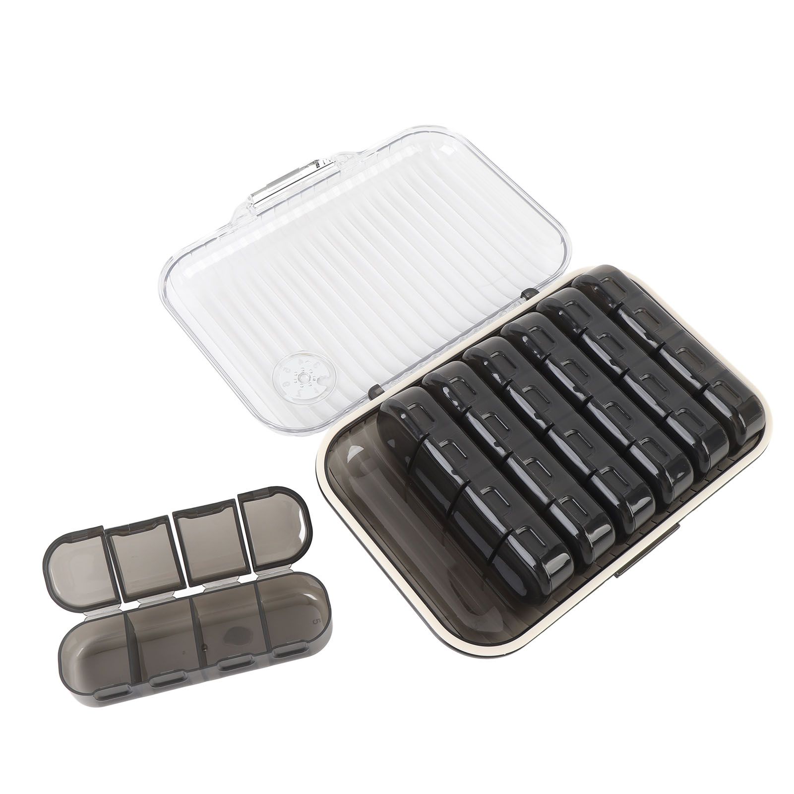 Weekly Medication Organizer 7 Day Medication Box Portable Travel Container for view 10