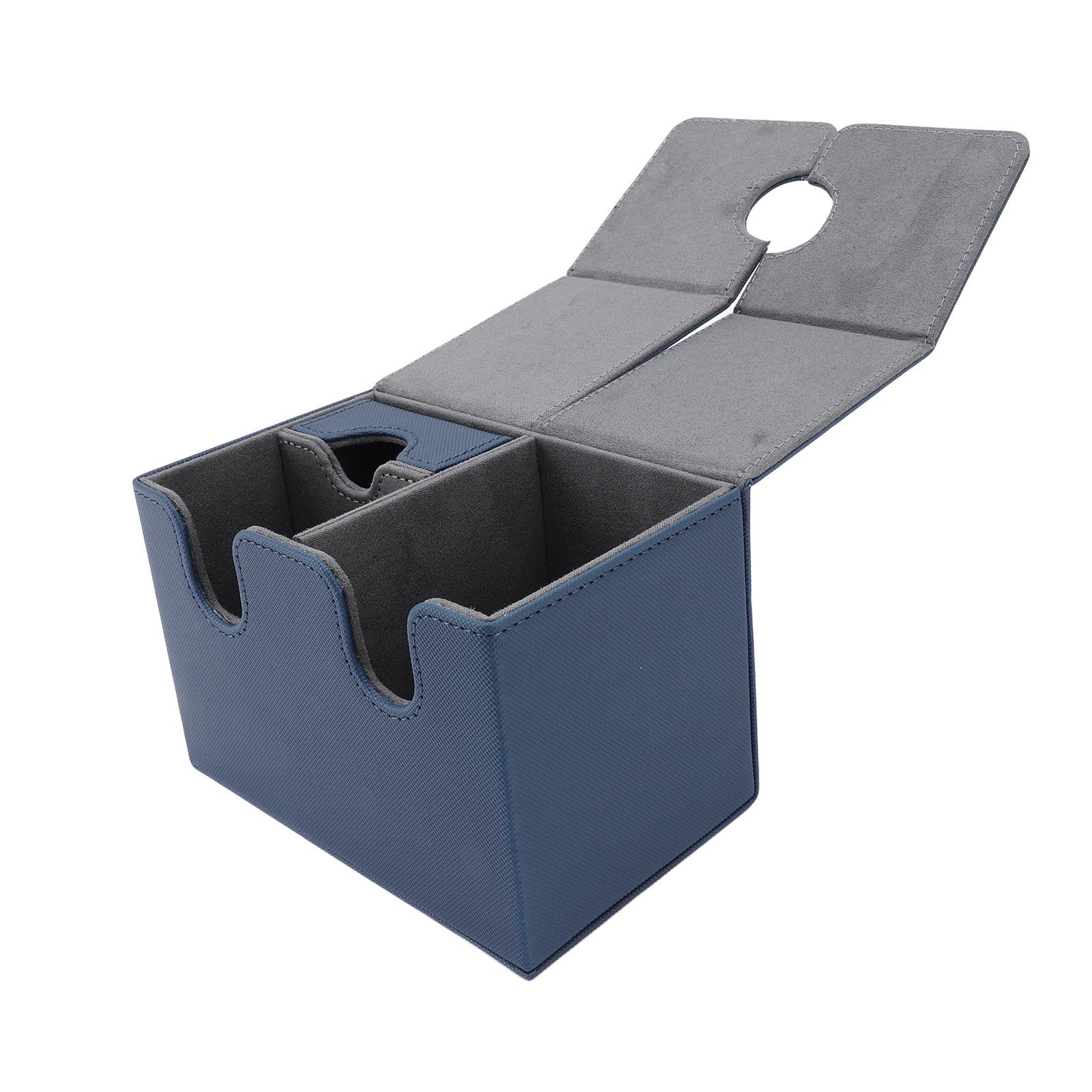 Card Deck Box with Dice Tray PU Leather Magnetic Card Storage Organizer Case view 8