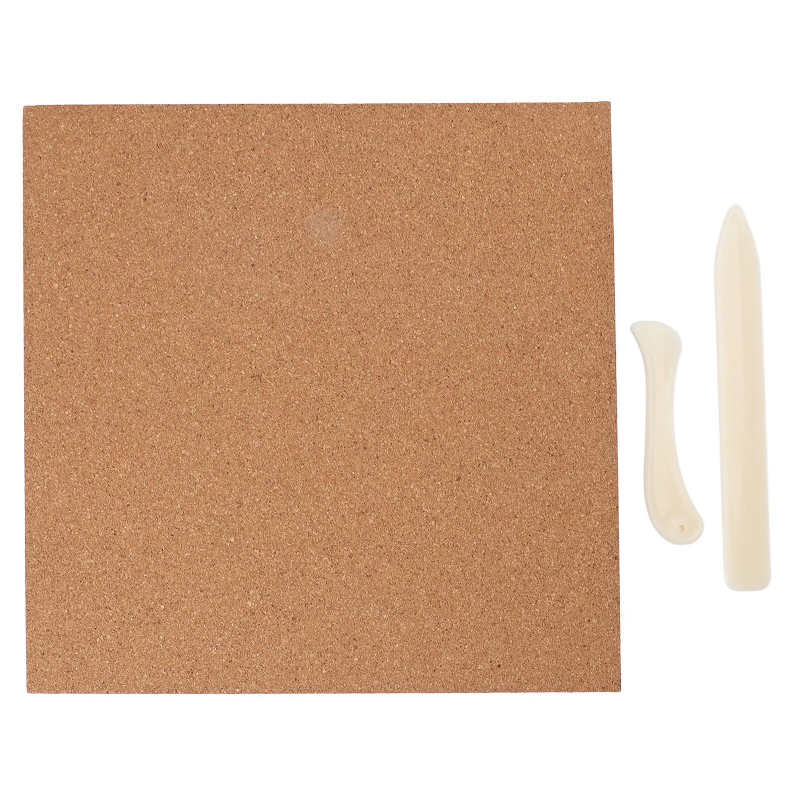 4PCS Stained Glass Work Mat Foursquare Heat Resisting Cork Board Self Adhesive