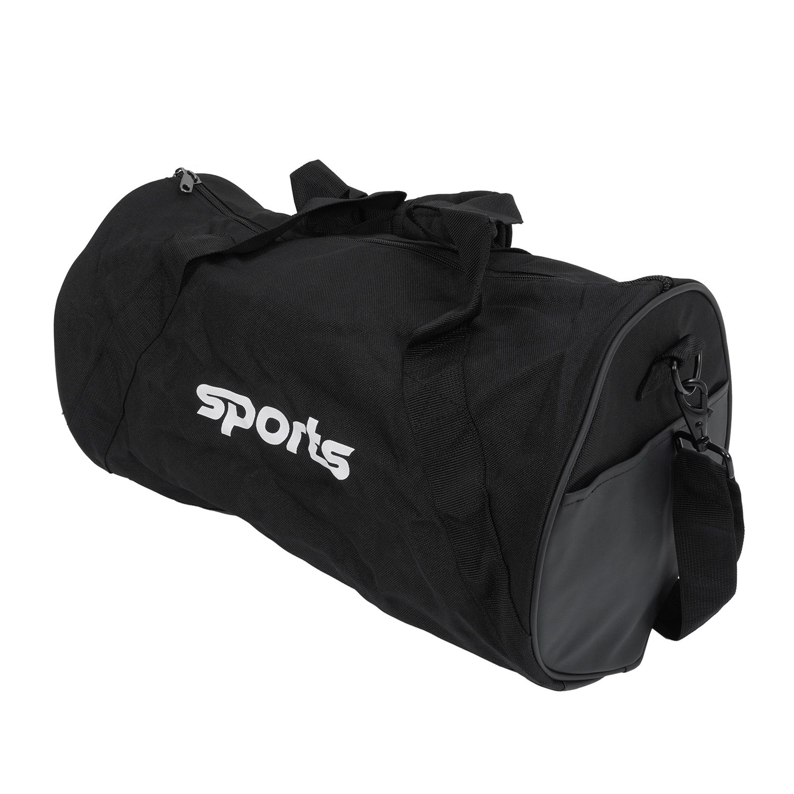 Sports Gym Bag Black Color Cylinder Shape Rain Proof Multifunctional Travel view 4