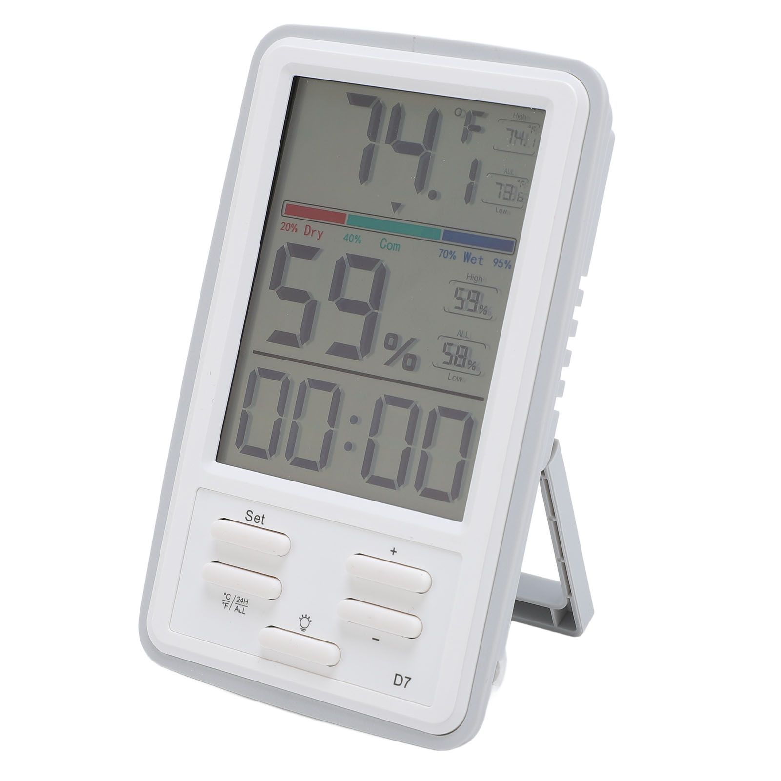 Digital Indoor Hygrometer Thermometer Temperature Humidity Meter with Backlit view 8
