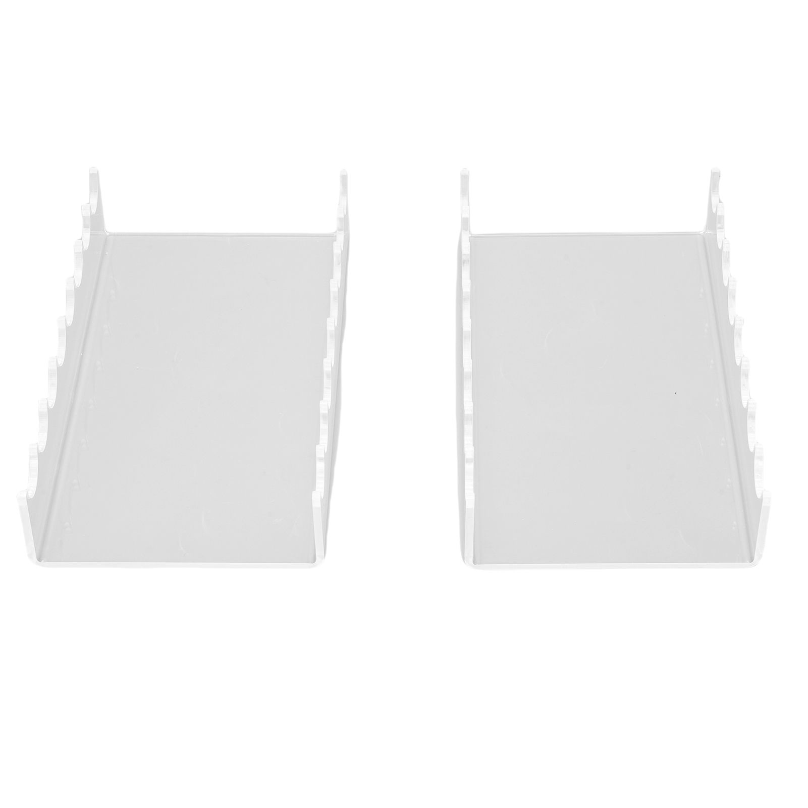 2PCS Makeup Brush Holder Clear Acrylic Horizontal Brush Drying Rack Organizer