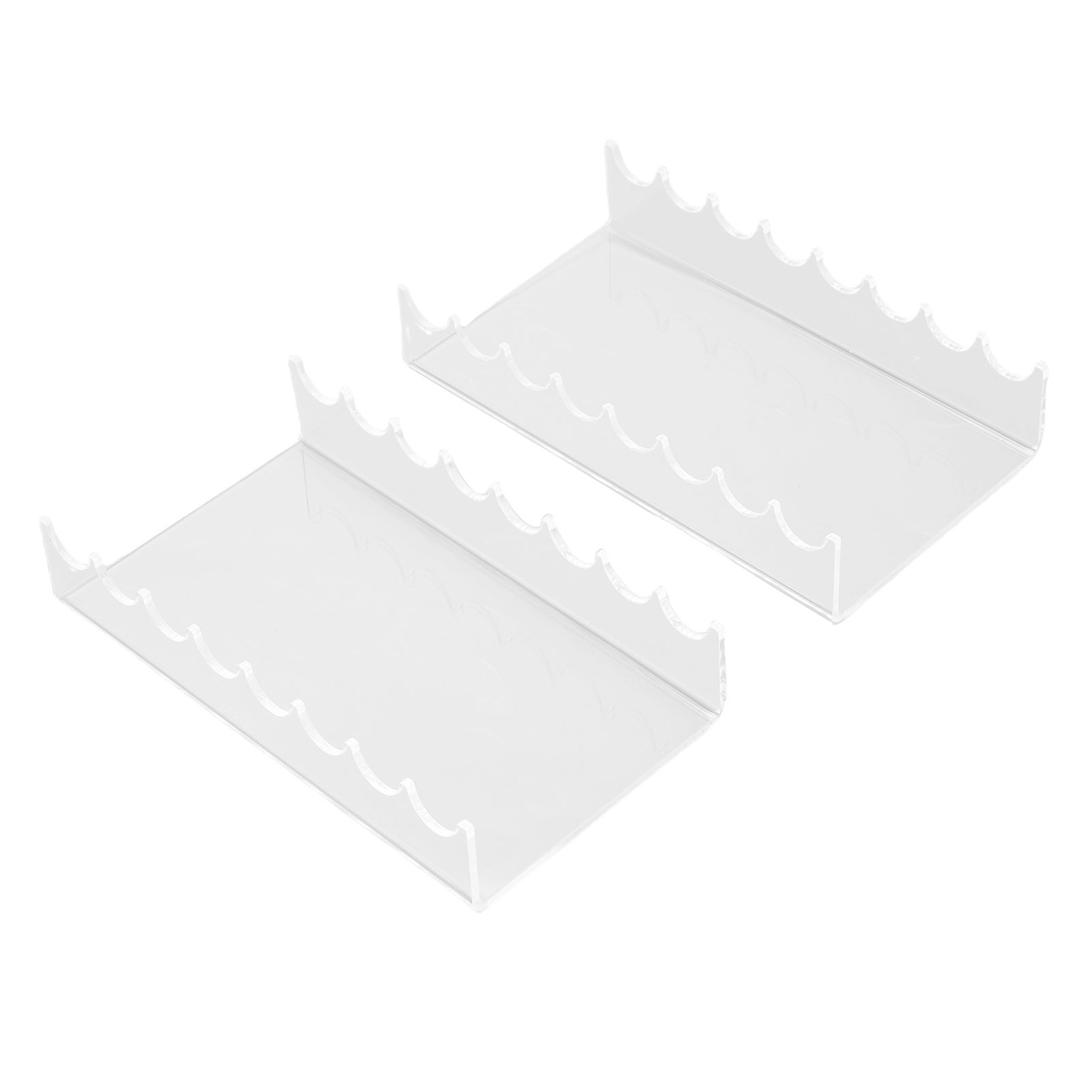 2PCS Makeup Brush Holder Clear Acrylic Horizontal Brush Drying Rack Organizer view 6
