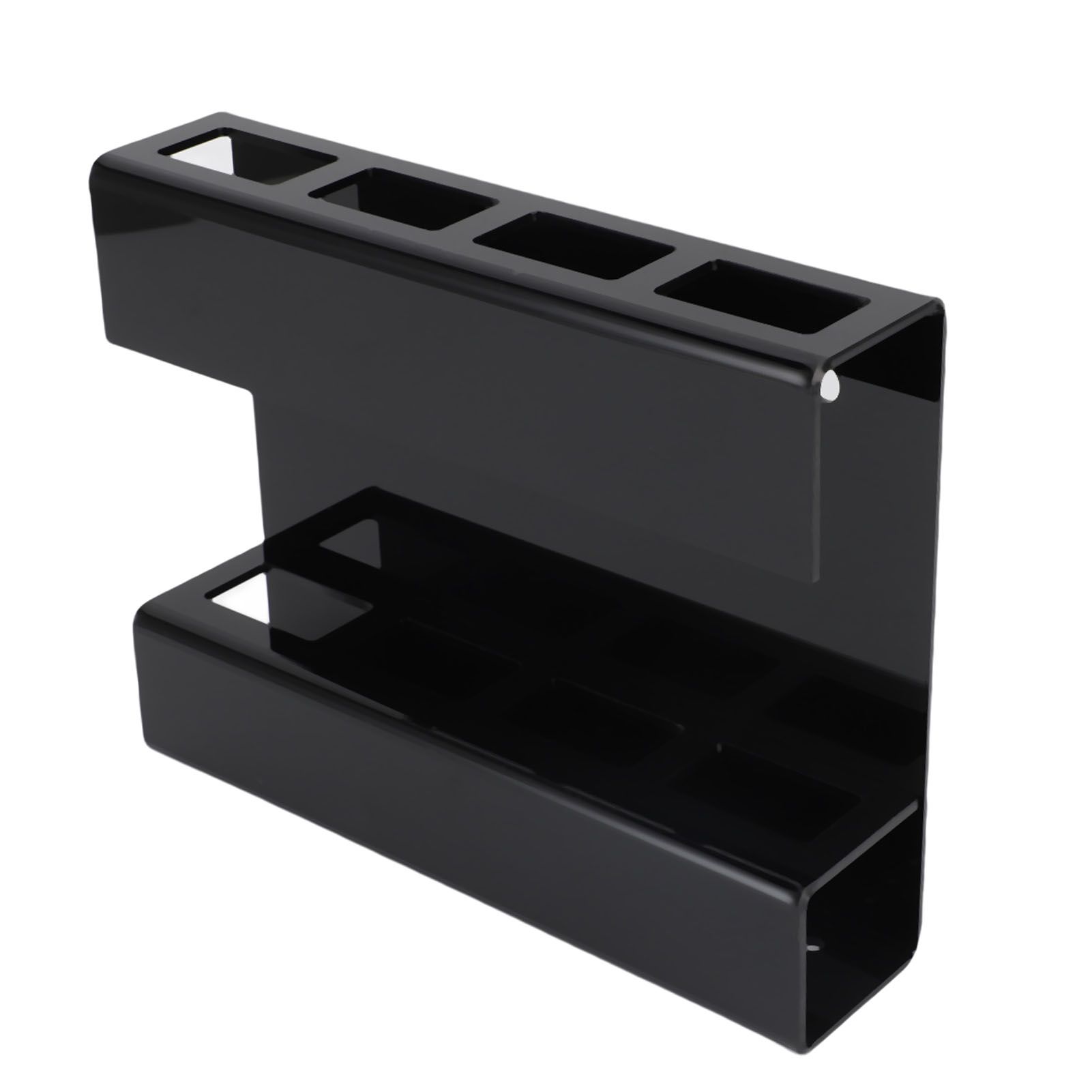 Wall Mount Straw Holder with Adhesive Bottom Drainage Acrylic Cabinet Door