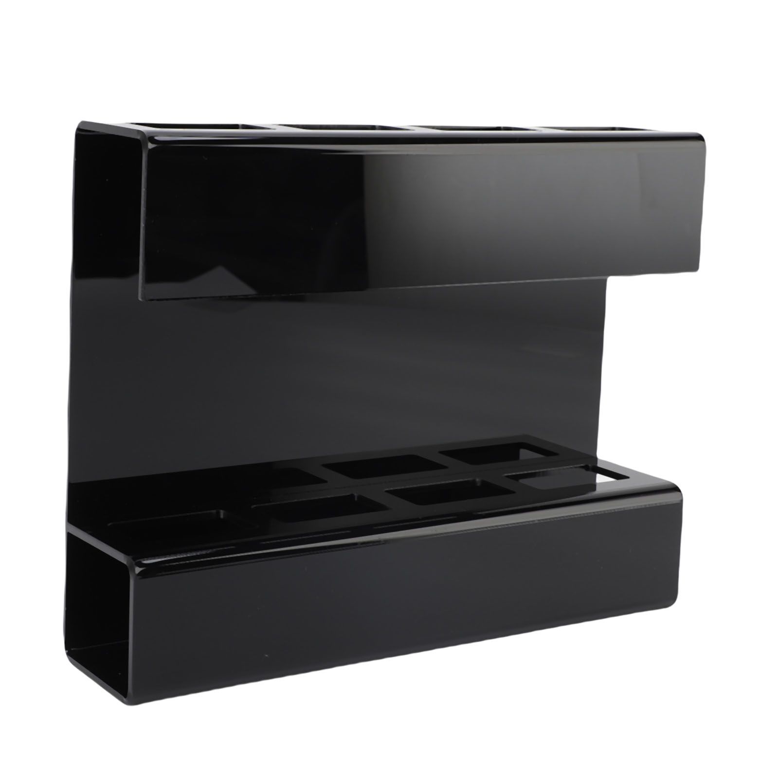 Wall Mount Straw Holder with Adhesive Bottom Drainage Acrylic Cabinet Door view 12