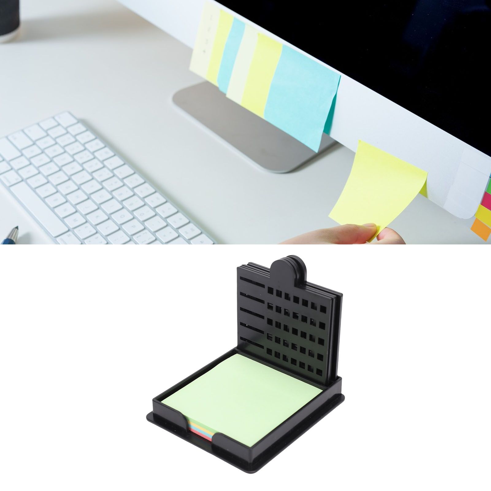 Sticky Note Holder with 5 Stencil Sticky Note Memo Pad Holder for Desk Office view 12