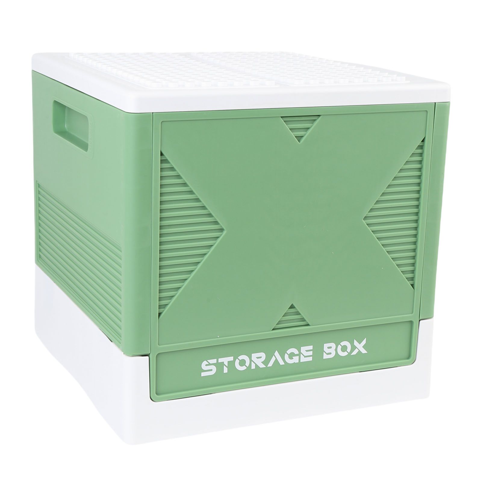 Toys Storage Box with Building Baseplate 37L Stackable Foldable Building view 3