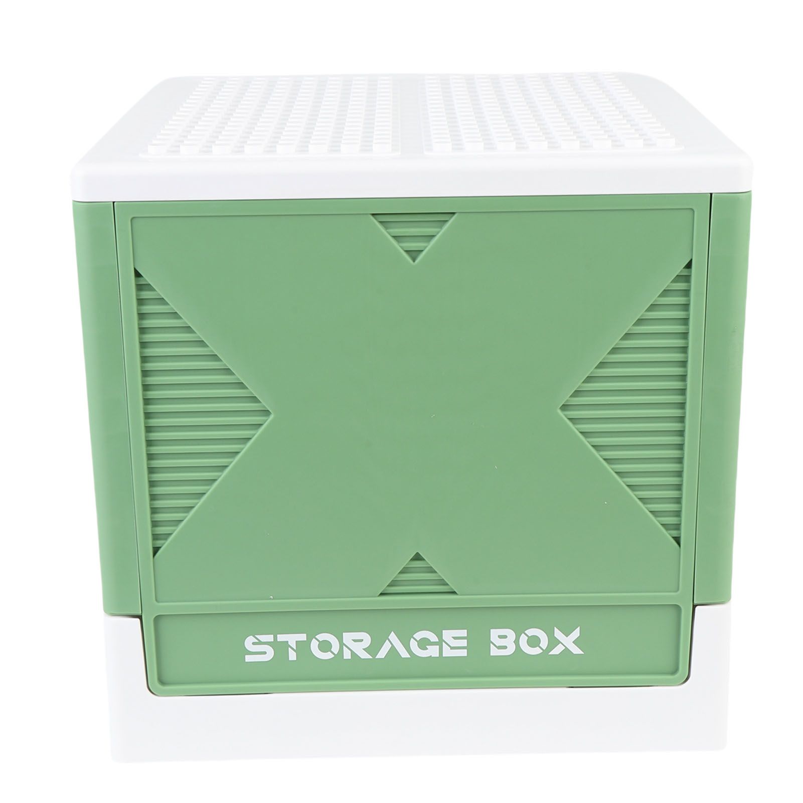 Toys Storage Box with Building Baseplate 37L Stackable Foldable Building view 8