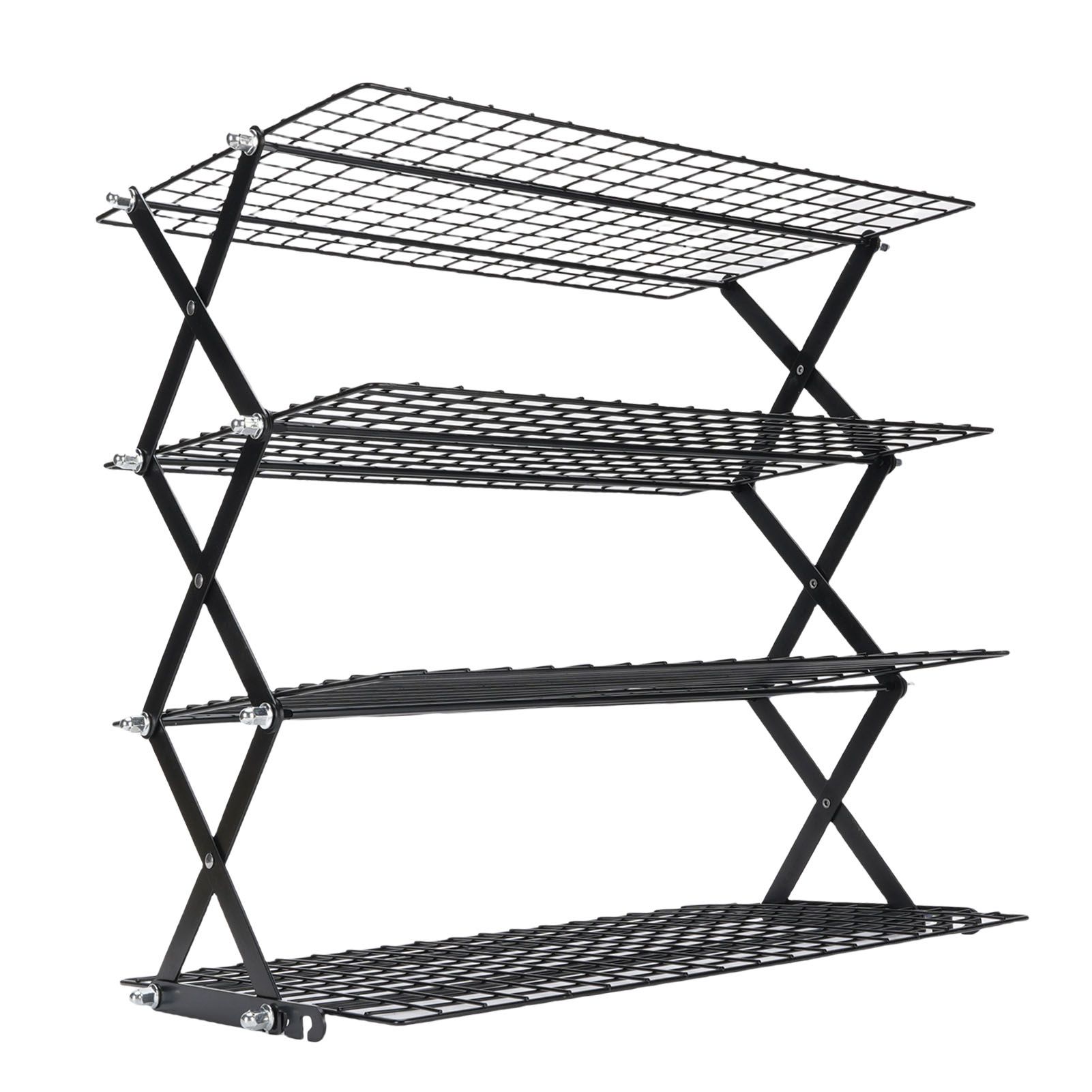 Kitchen Countertop Storage Rack Foldable Stainless Steel Space Saving Shelf view 7