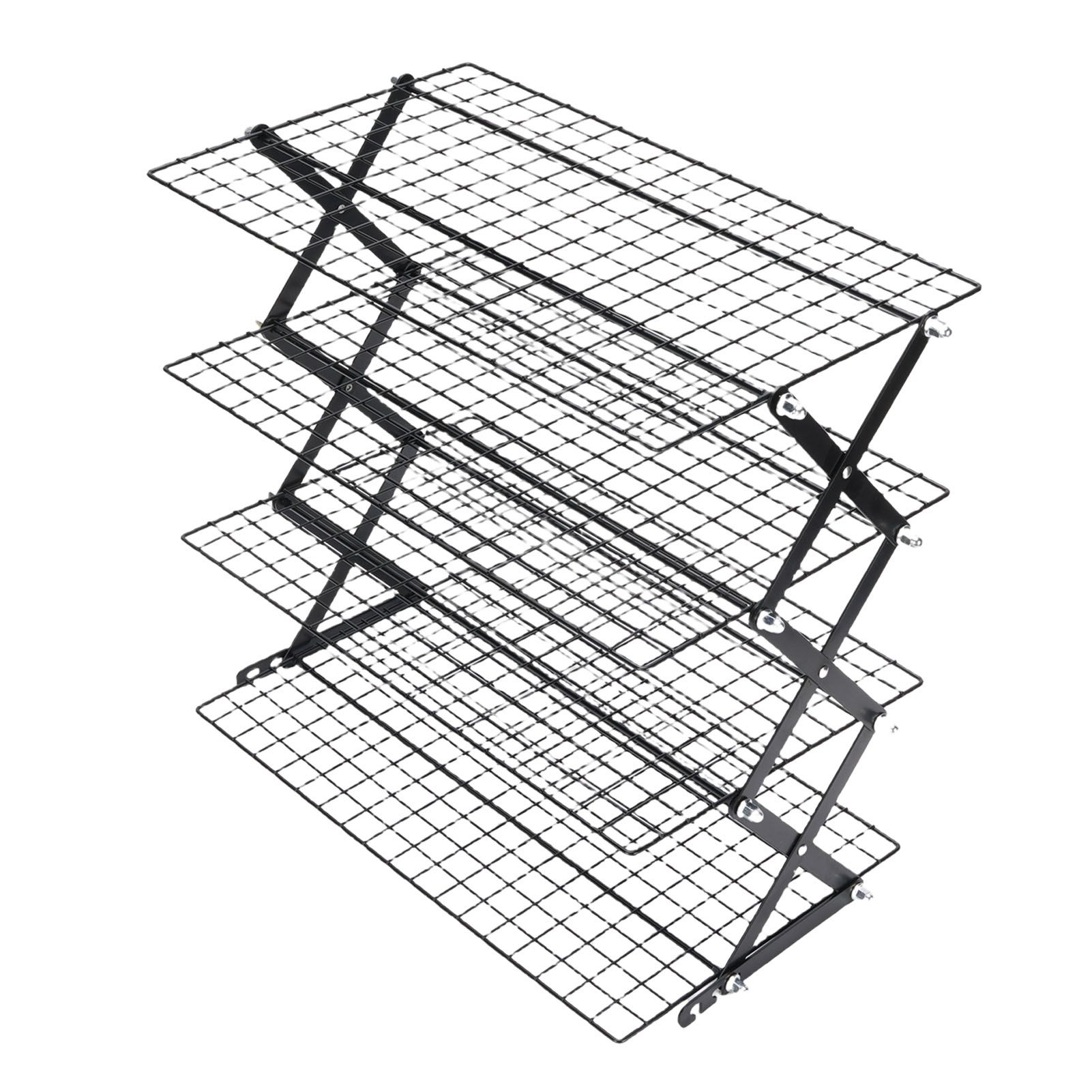 Kitchen Countertop Storage Rack Foldable Stainless Steel Space Saving Shelf view 9