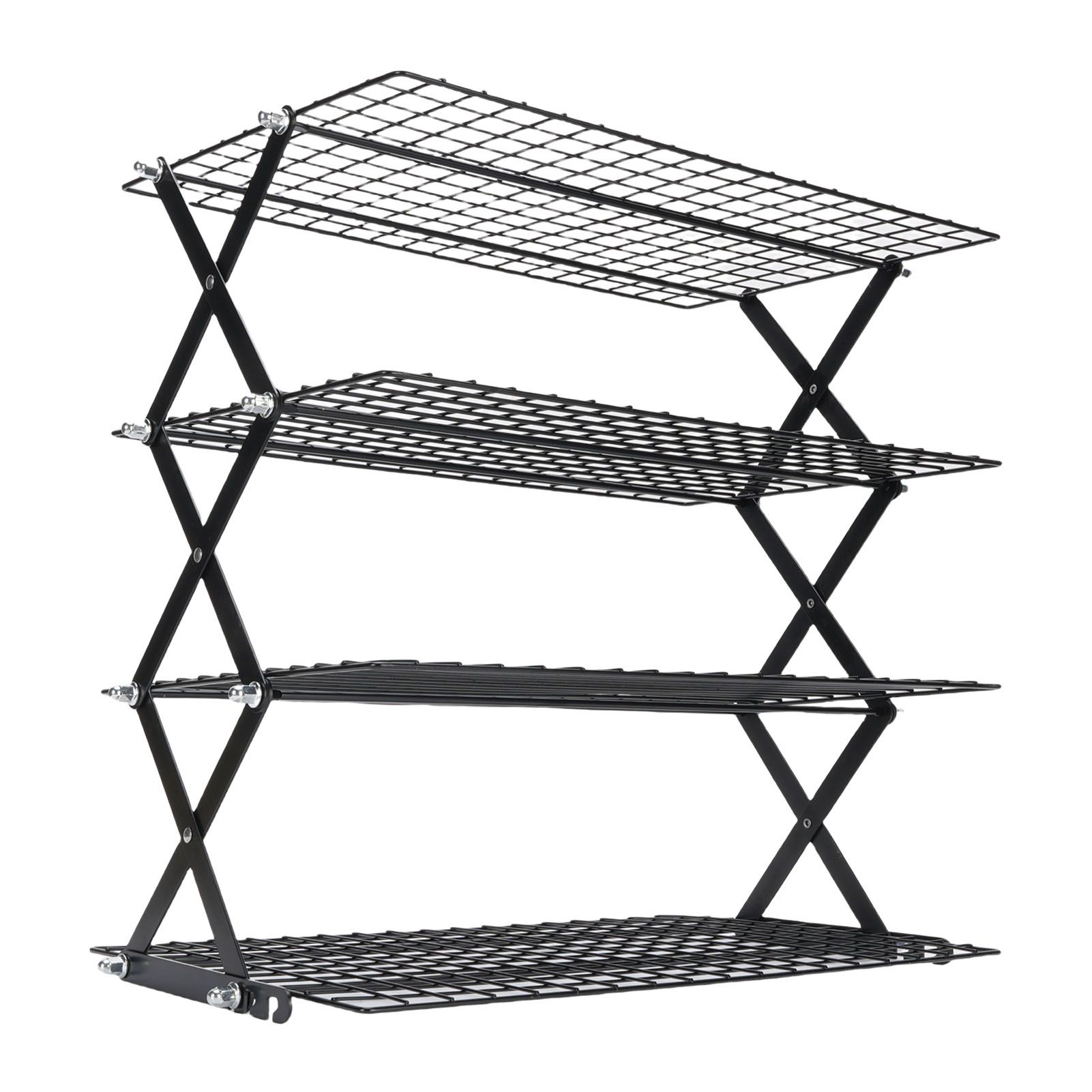 Kitchen Countertop Storage Rack Foldable Stainless Steel Space Saving Shelf view 12
