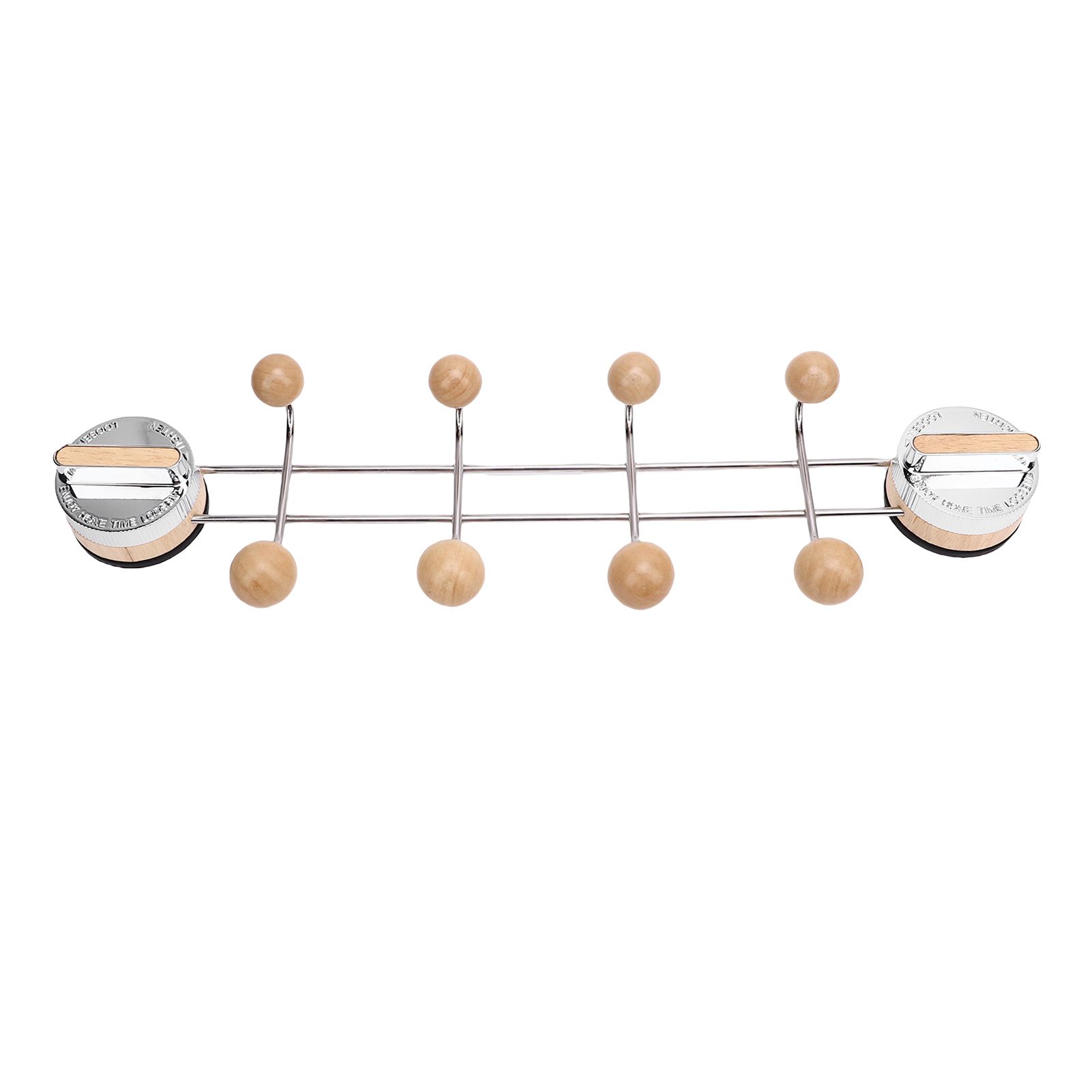 Suction Cup Coat Hook Dual Rows Hooks Wall Mount Hook Rack for Entryway view 4