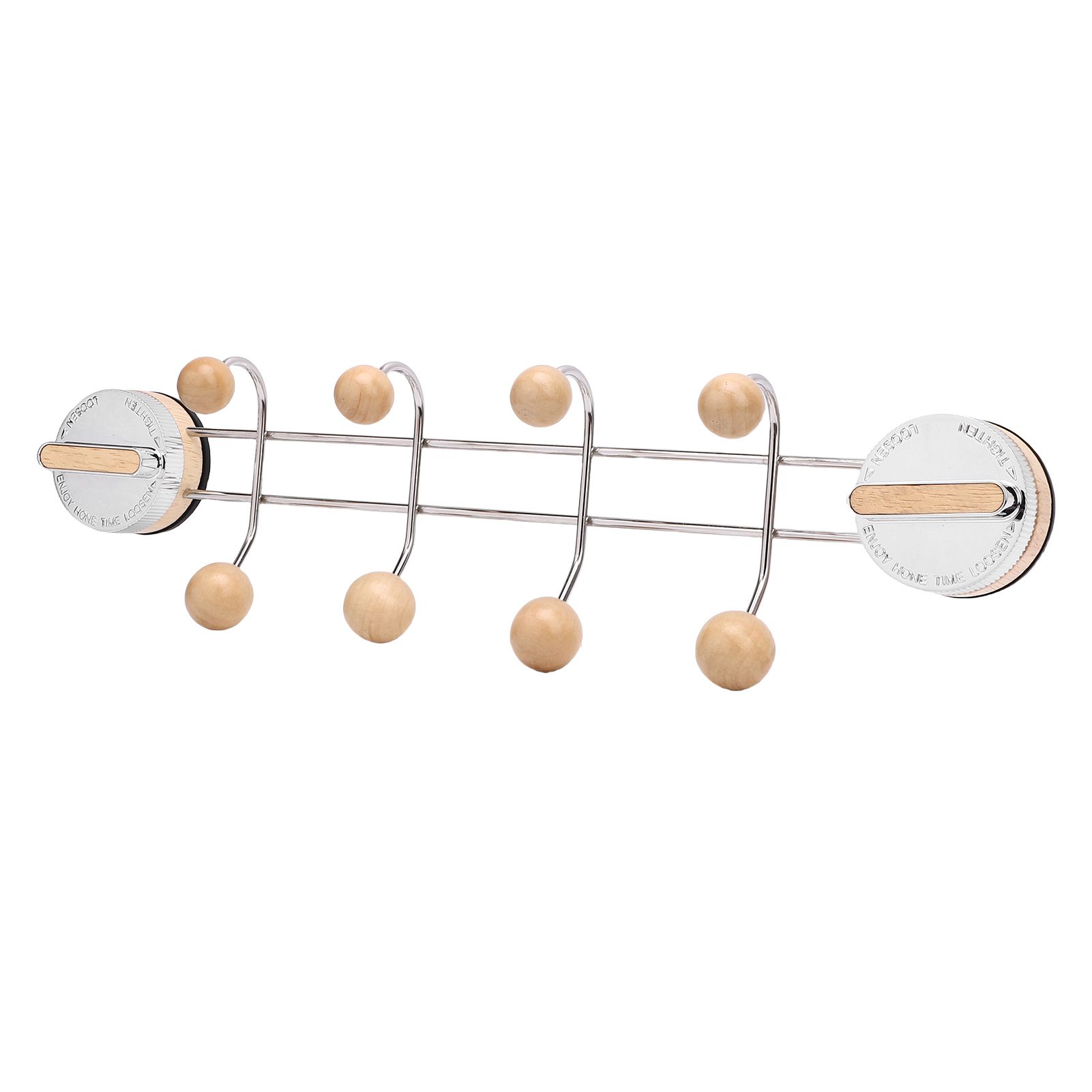 Suction Cup Coat Hook Dual Rows Hooks Wall Mount Hook Rack for Entryway view 8