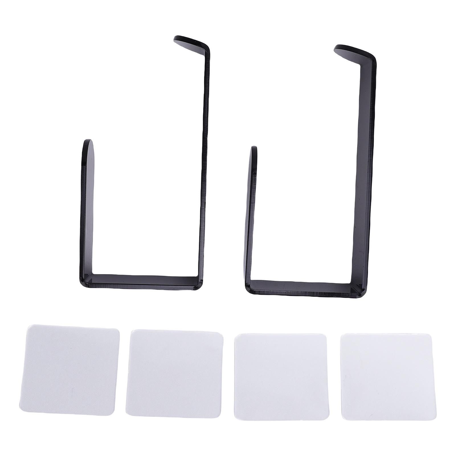 Self Adhesive Curtain Holdbacks Easy Install Black Acrylic Curtain Tiebacks view 3