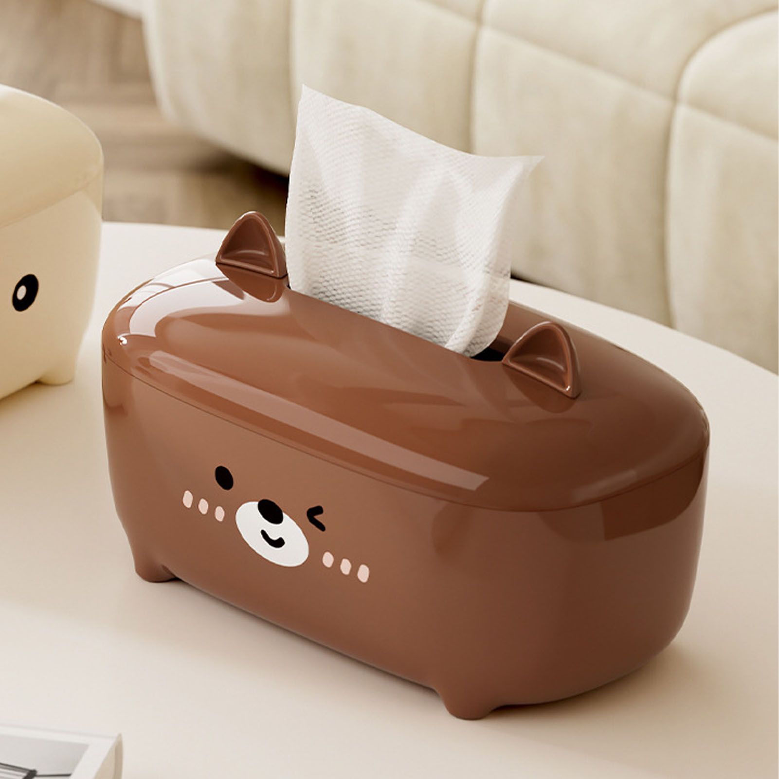Cute Tissue Box Cover PS Cartoon Bear Desktop Napkin Dispenser Tissue Holder view 12